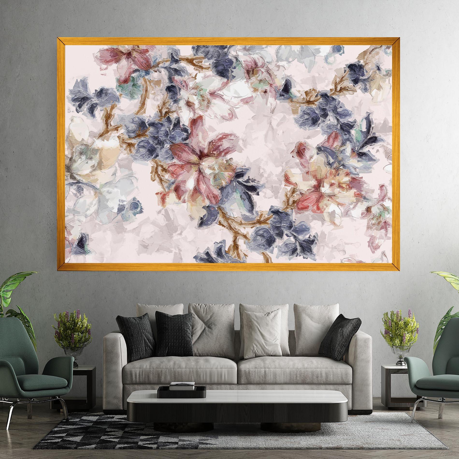 Leinwandbild Painted Flowers mockup 7