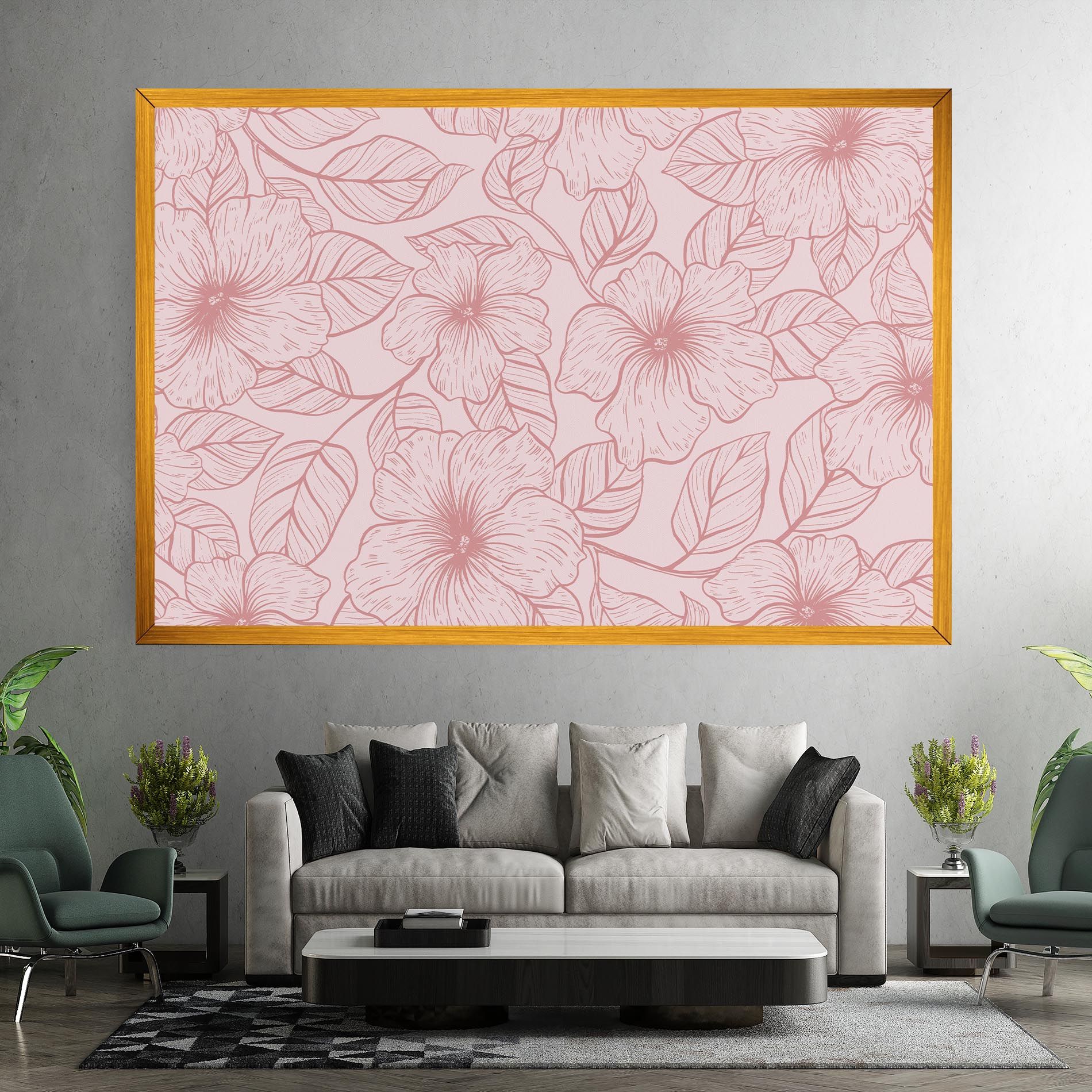 Pink Line Flower mockup 7