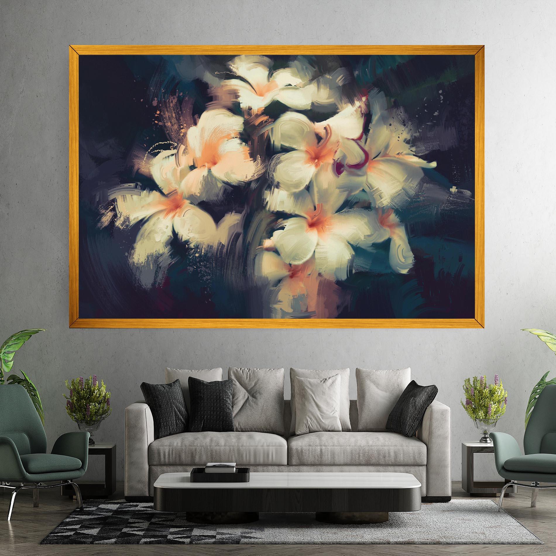Leinwandbild White Lilys mockup 7