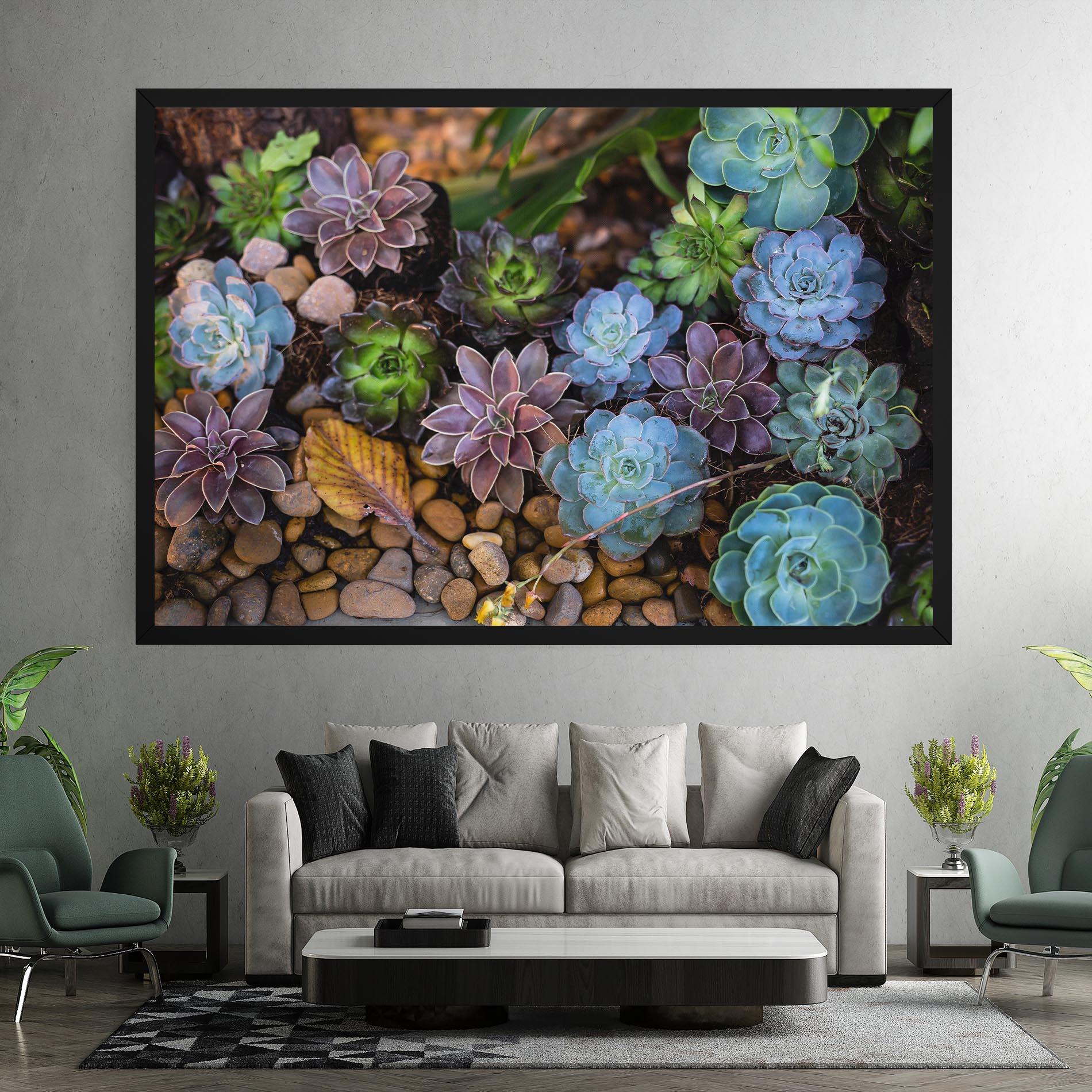 Leinwandbild Colorful Flowers mockup 7