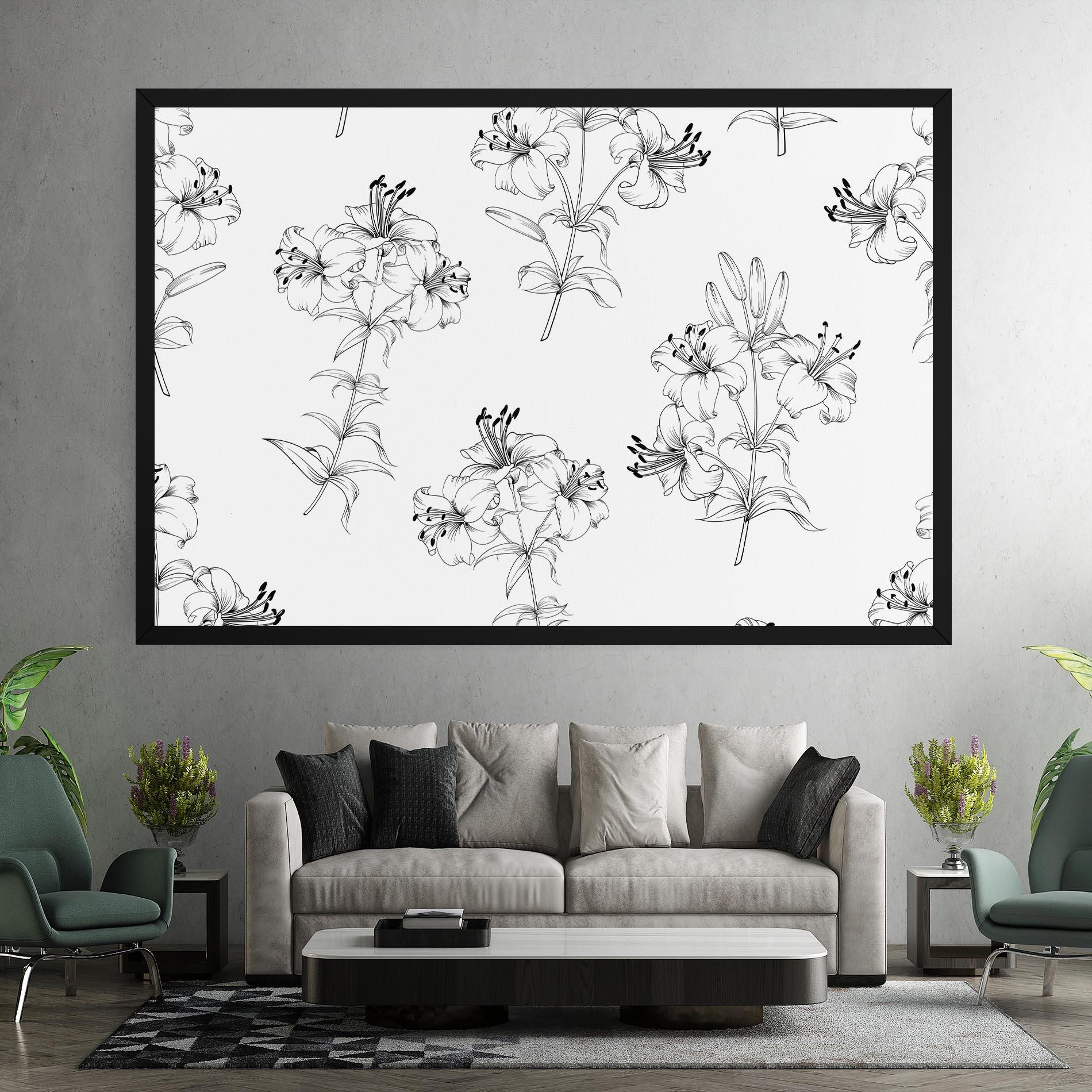 Leinwandbild Flower Pattern mockup 7