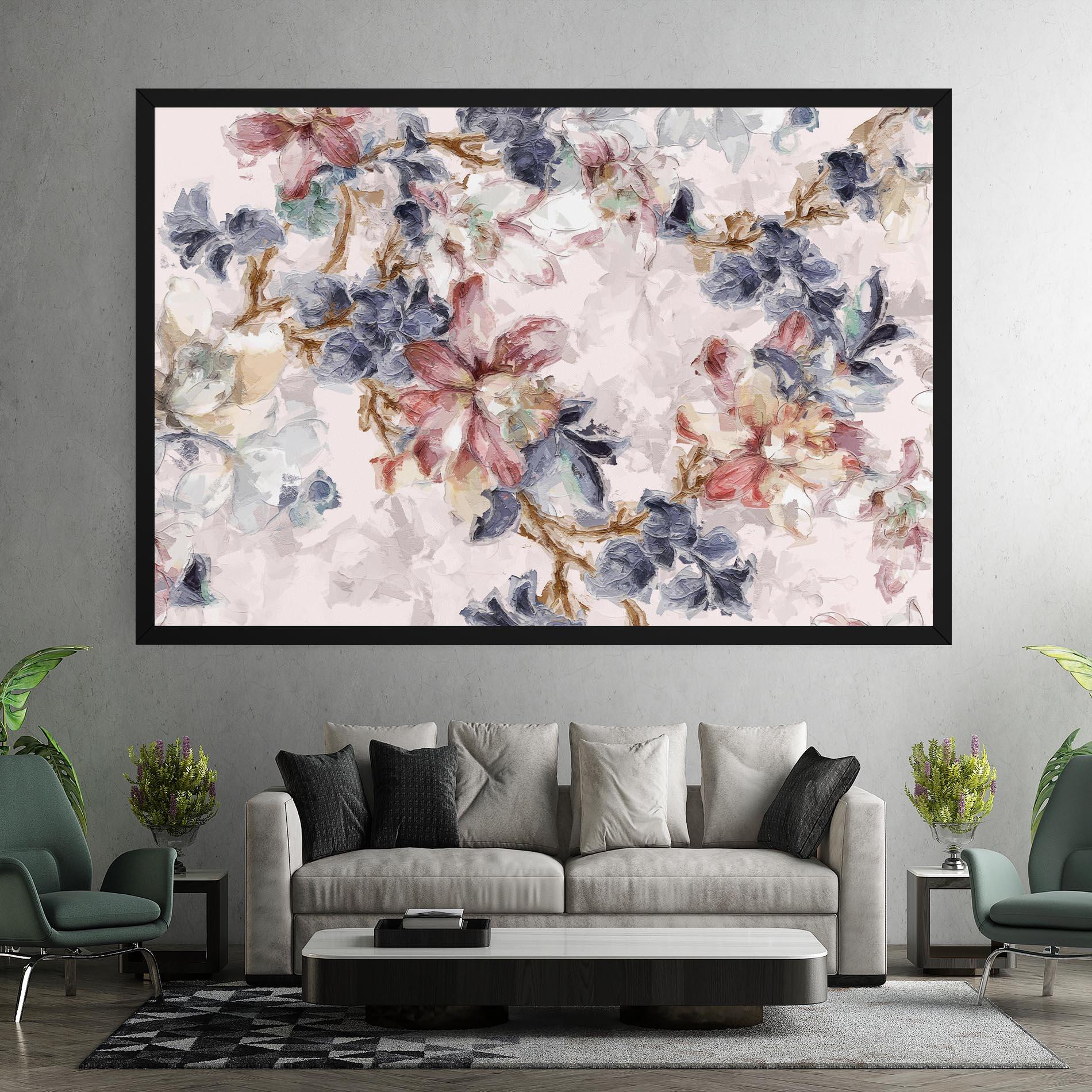 Leinwandbild Painted Flowers mockup 7