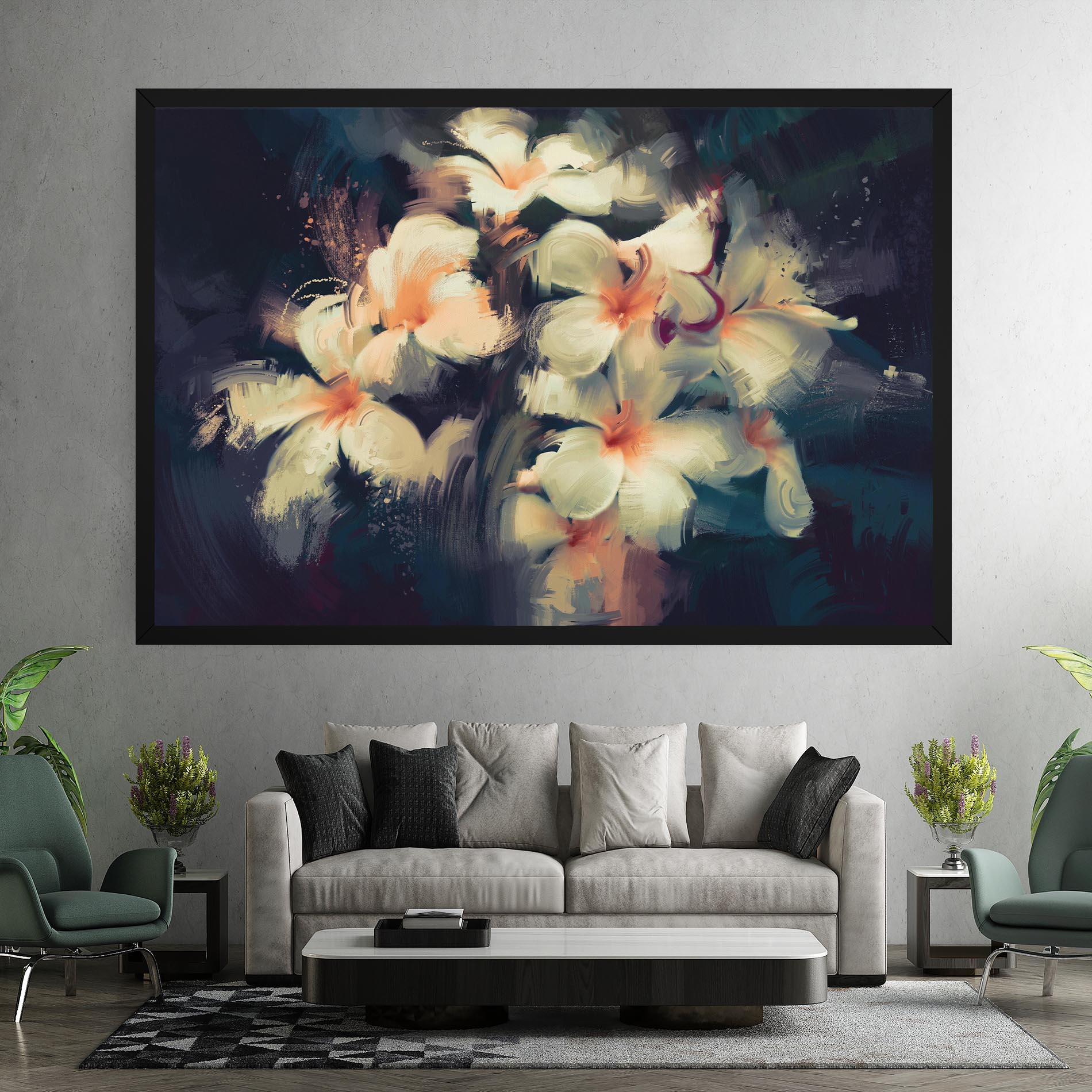Leinwandbild White Lilys mockup 7