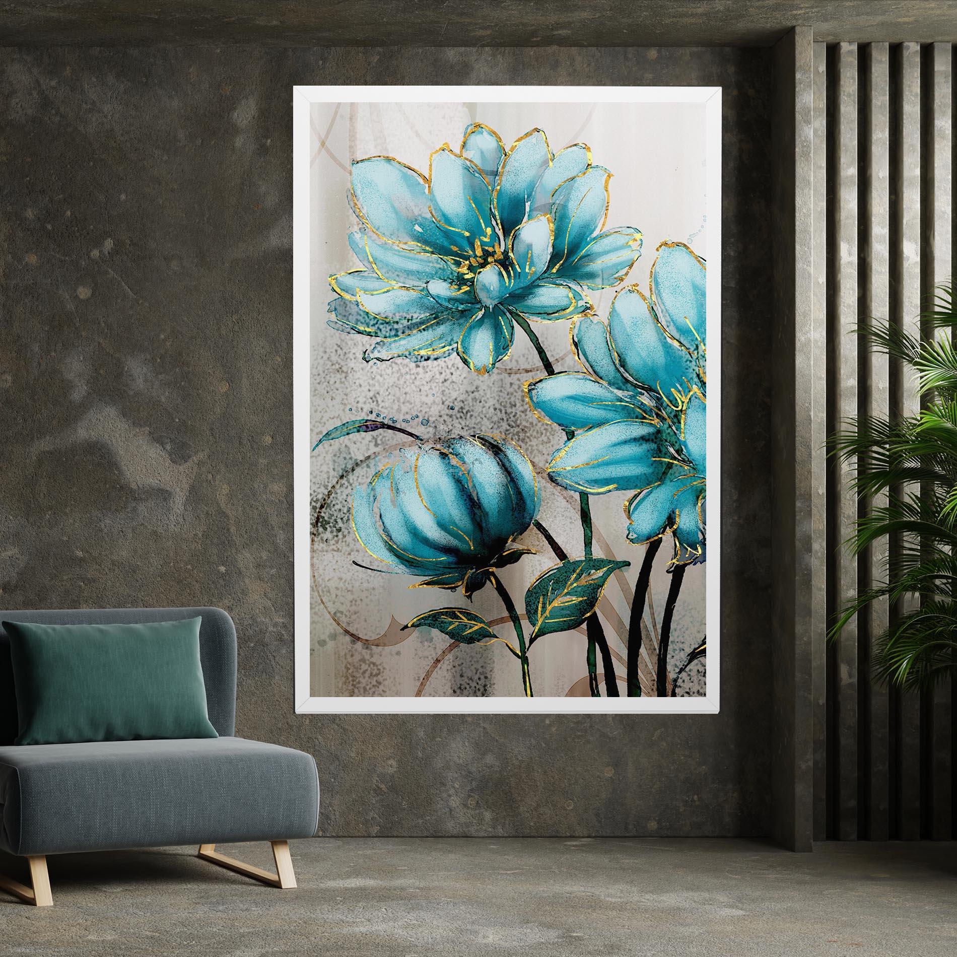 Leinwandbild Bujori Albastri mockup 7