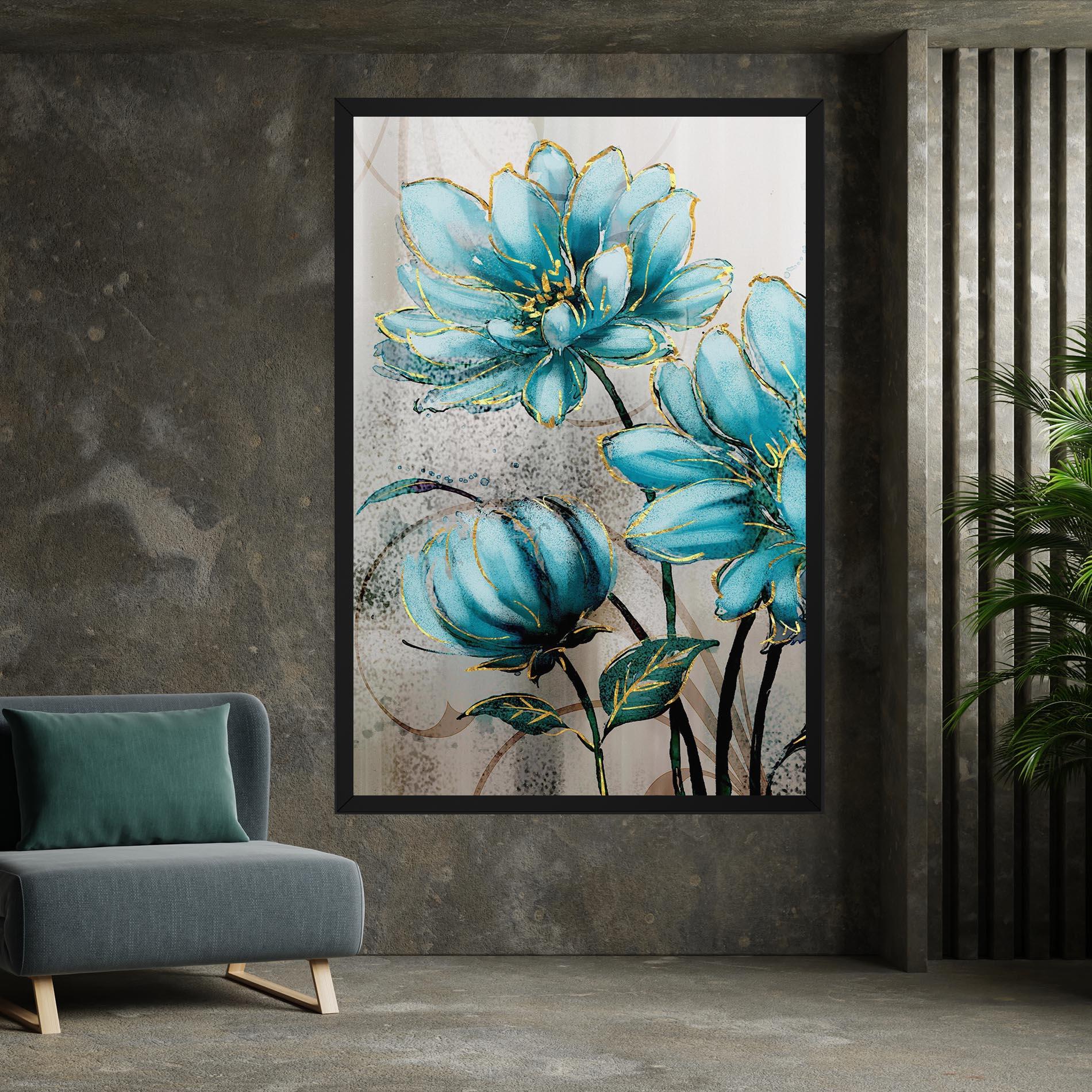 Leinwandbild Bujori Albastri mockup 7