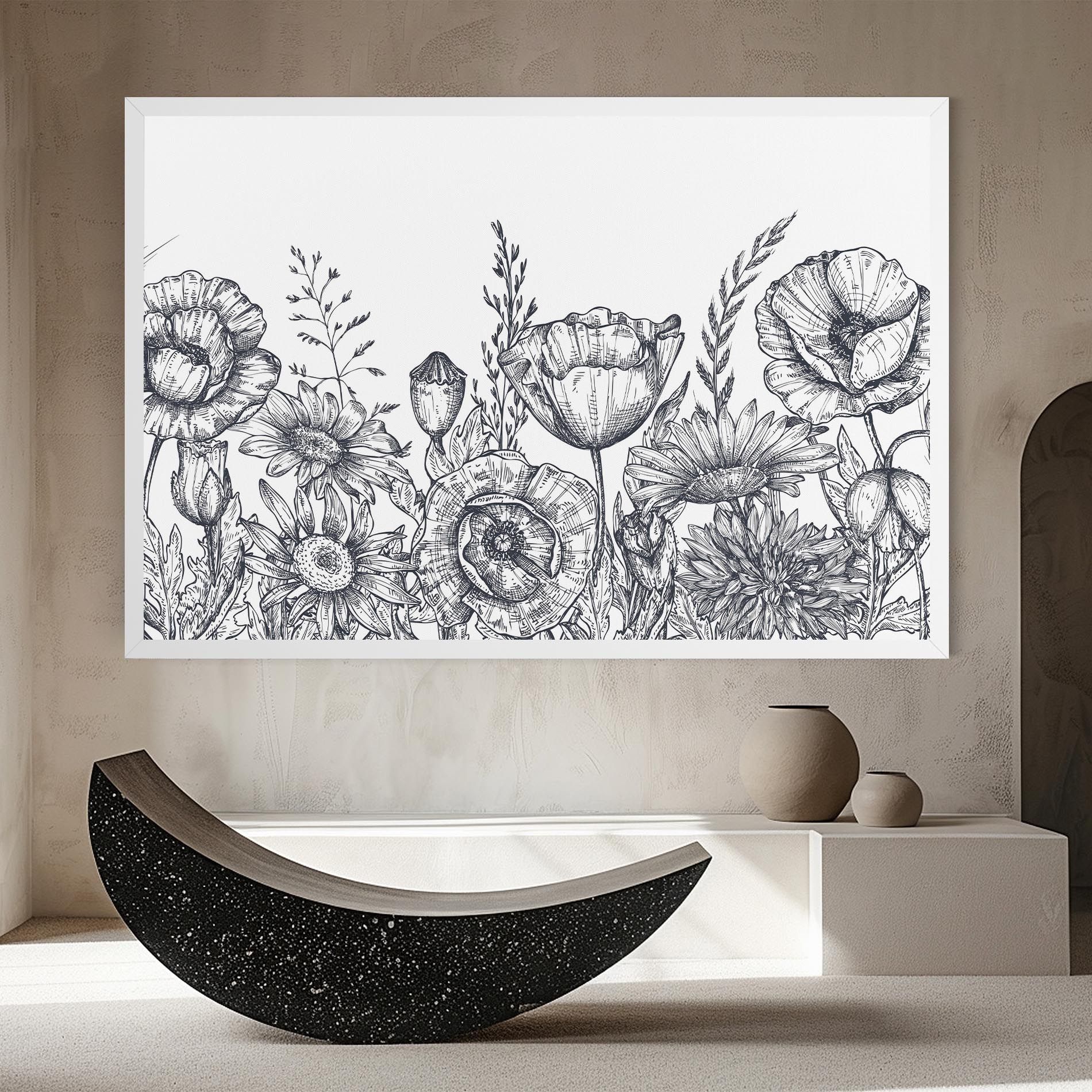 Flower Grey Line mockup 8