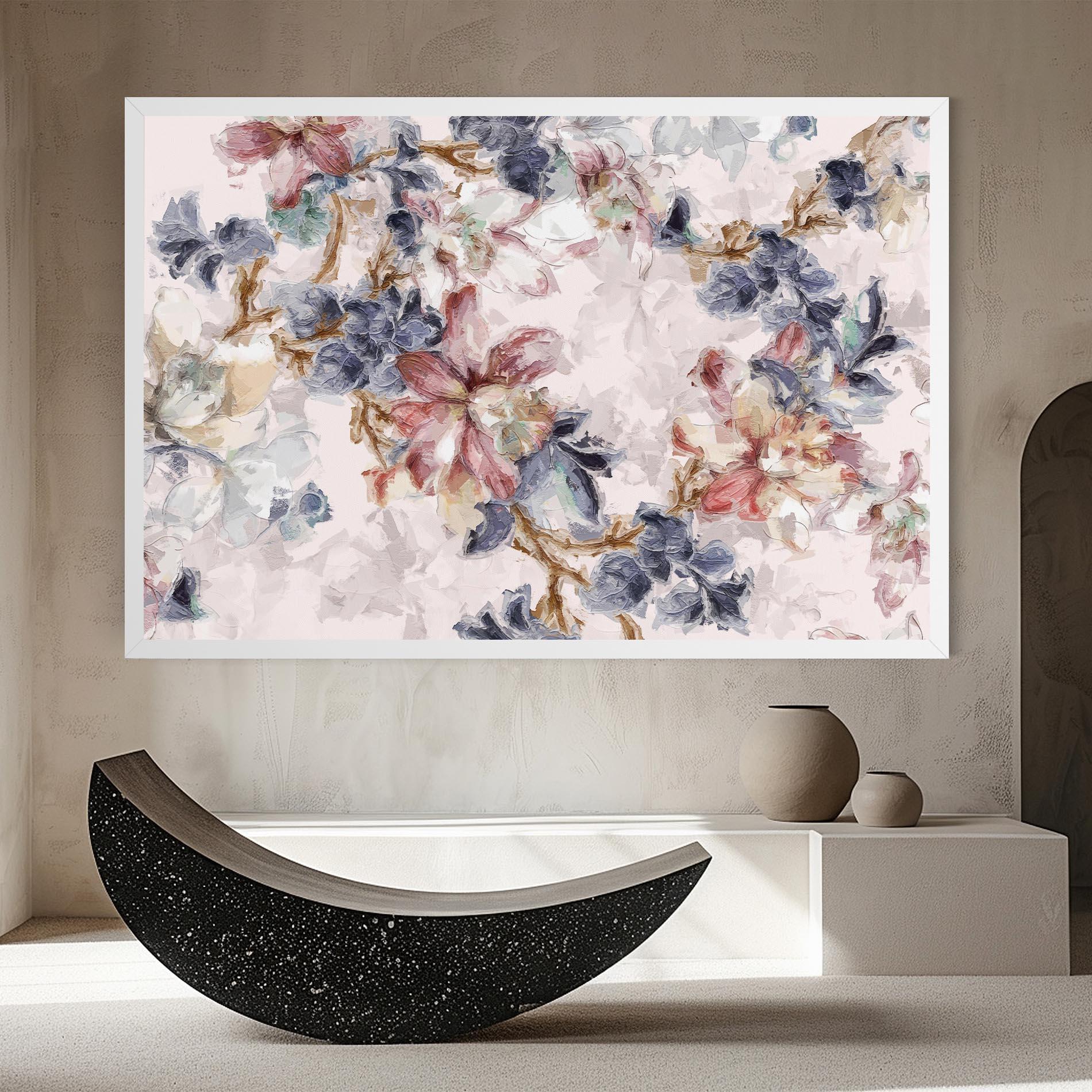 Leinwandbild Painted Flowers mockup 8