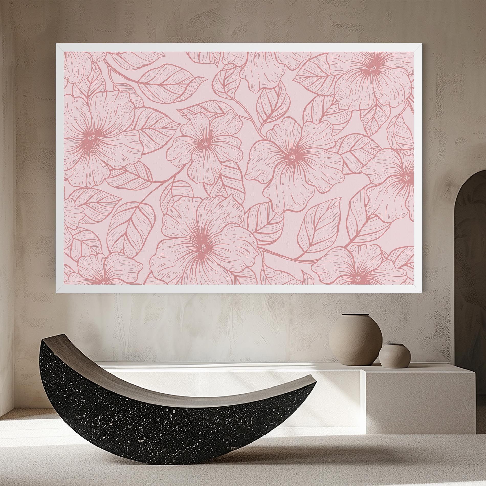 Pink Line Flower mockup 8