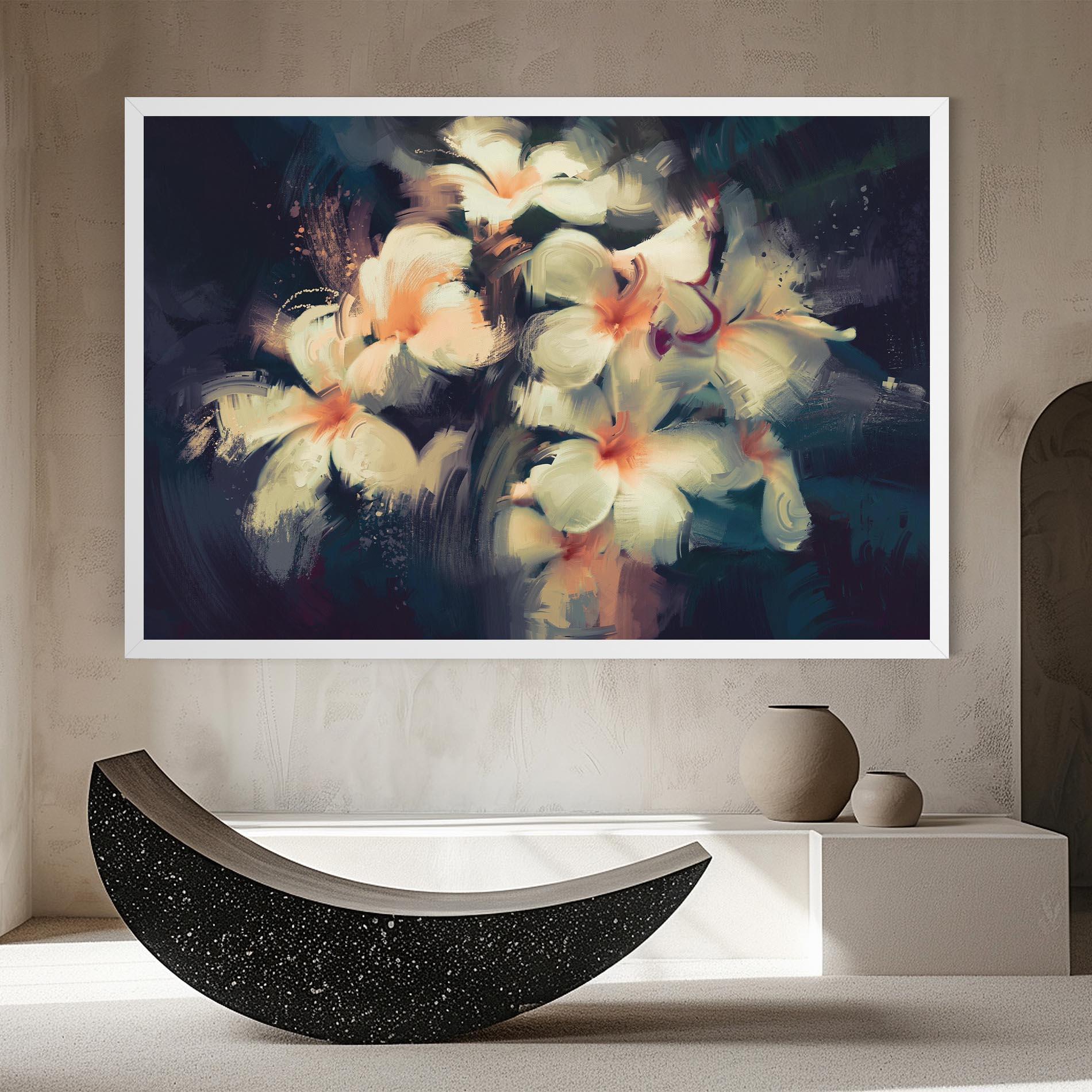 Leinwandbild White Lilys mockup 8