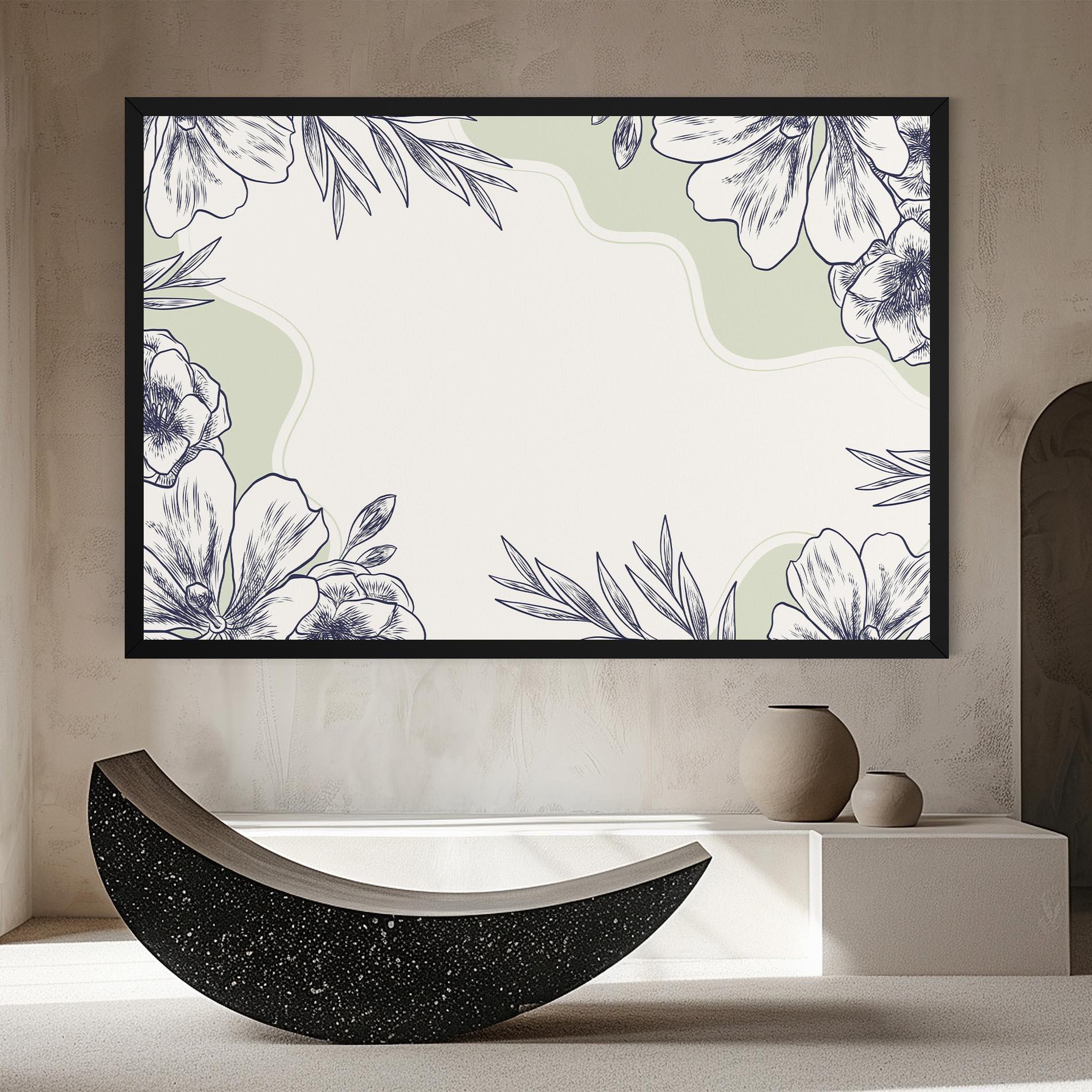 Leinwandbild Blue Line Green mockup 8