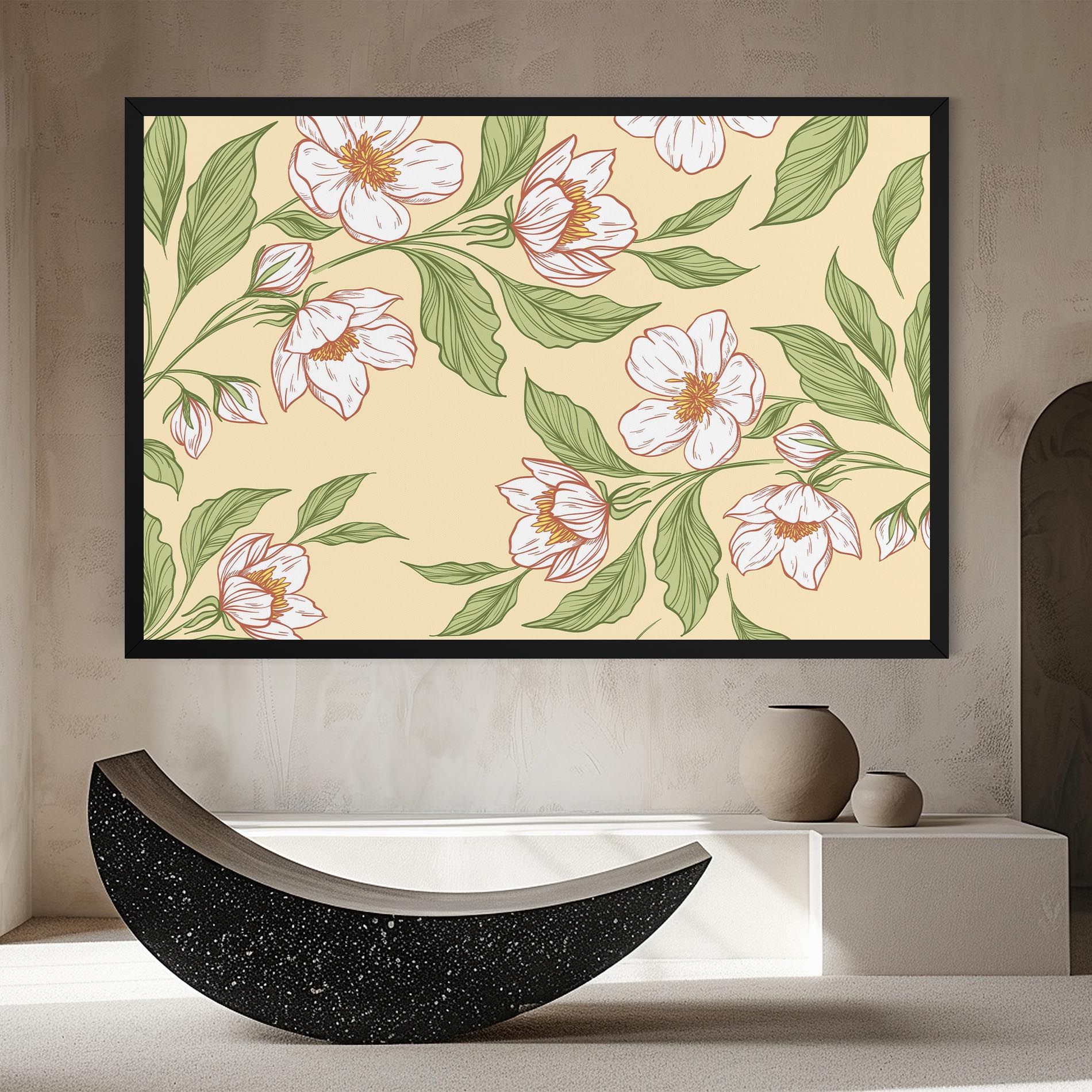 Cream Flower White mockup 8