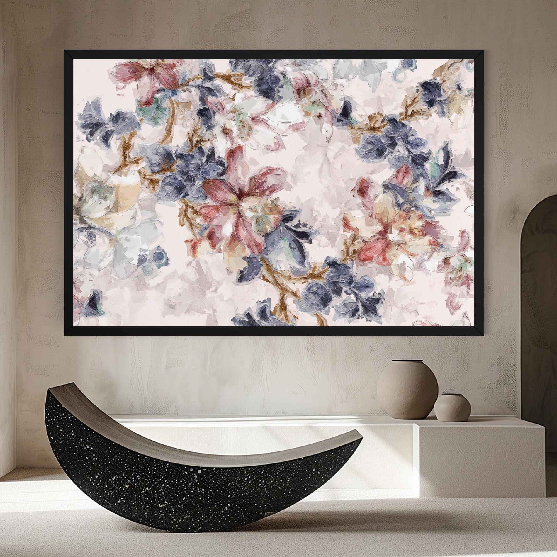 Leinwandbild Painted Flowers mockup 8