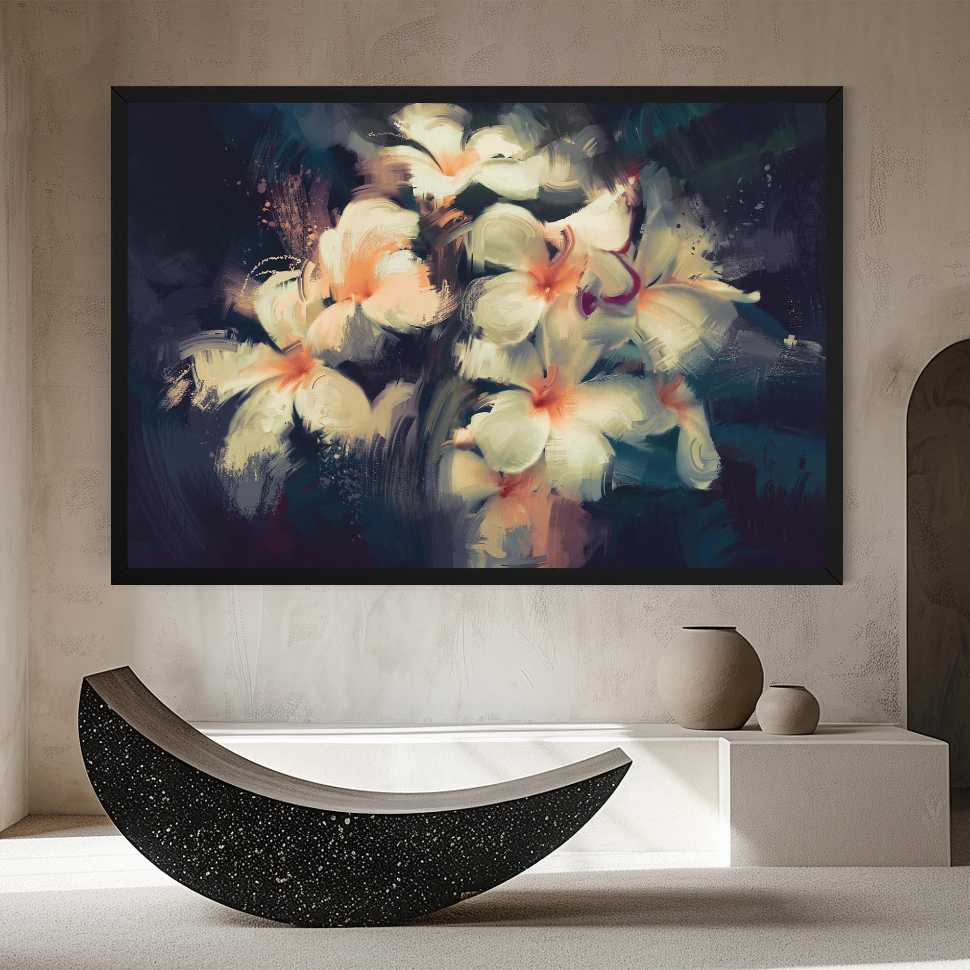 Leinwandbild White Lilys mockup 8