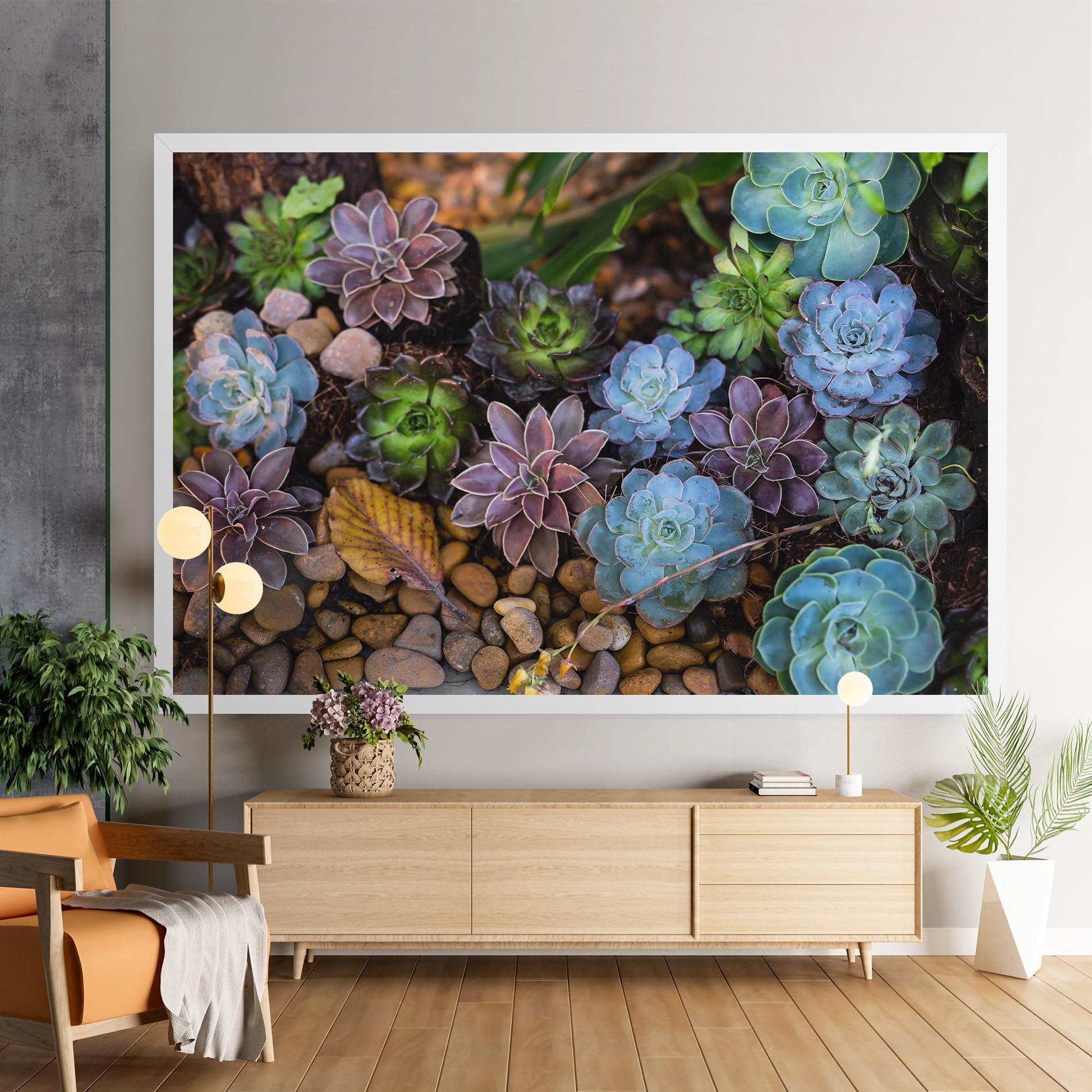Leinwandbild Colorful Flowers mockup 9