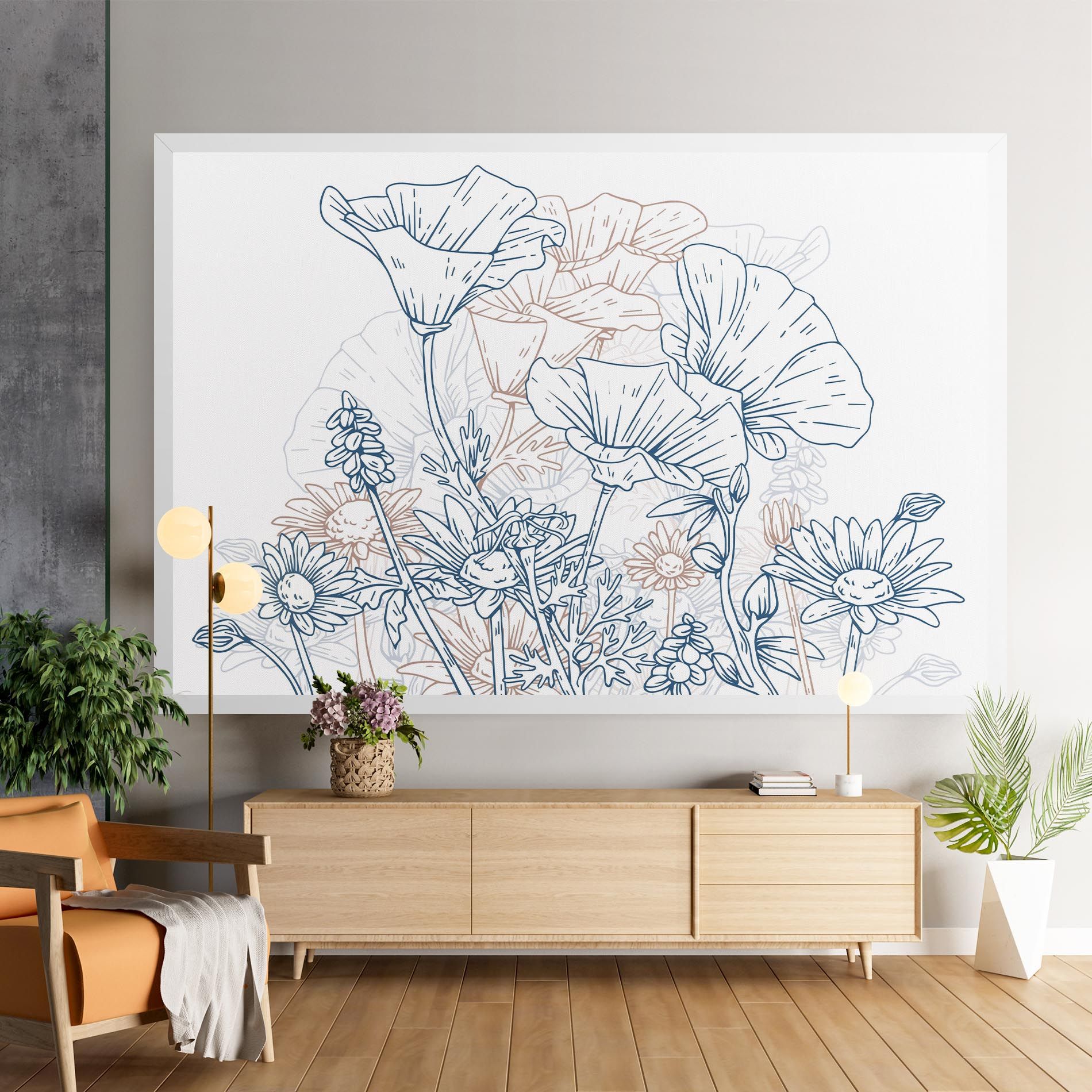 Cream Blue Line mockup 9