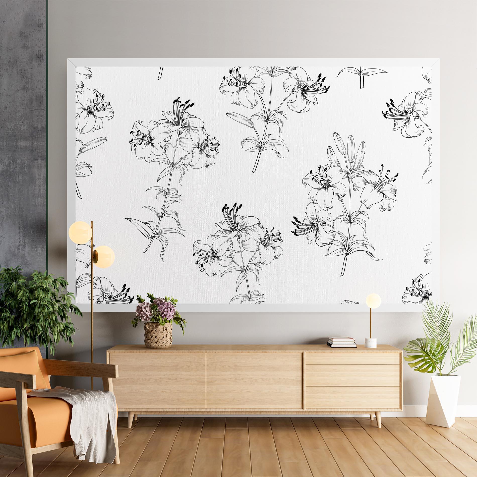 Leinwandbild Flower Pattern mockup 9