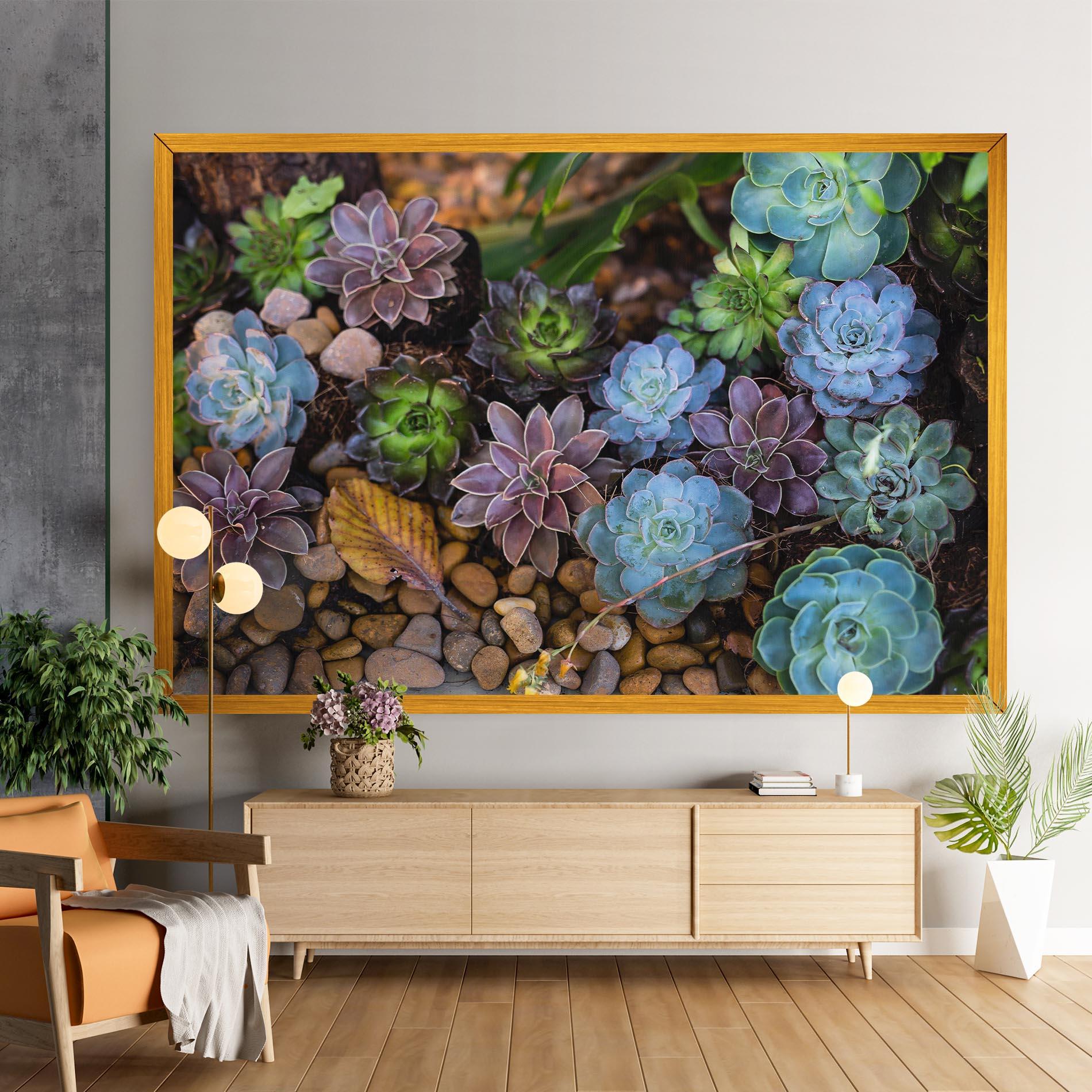 Leinwandbild Colorful Flowers mockup 9