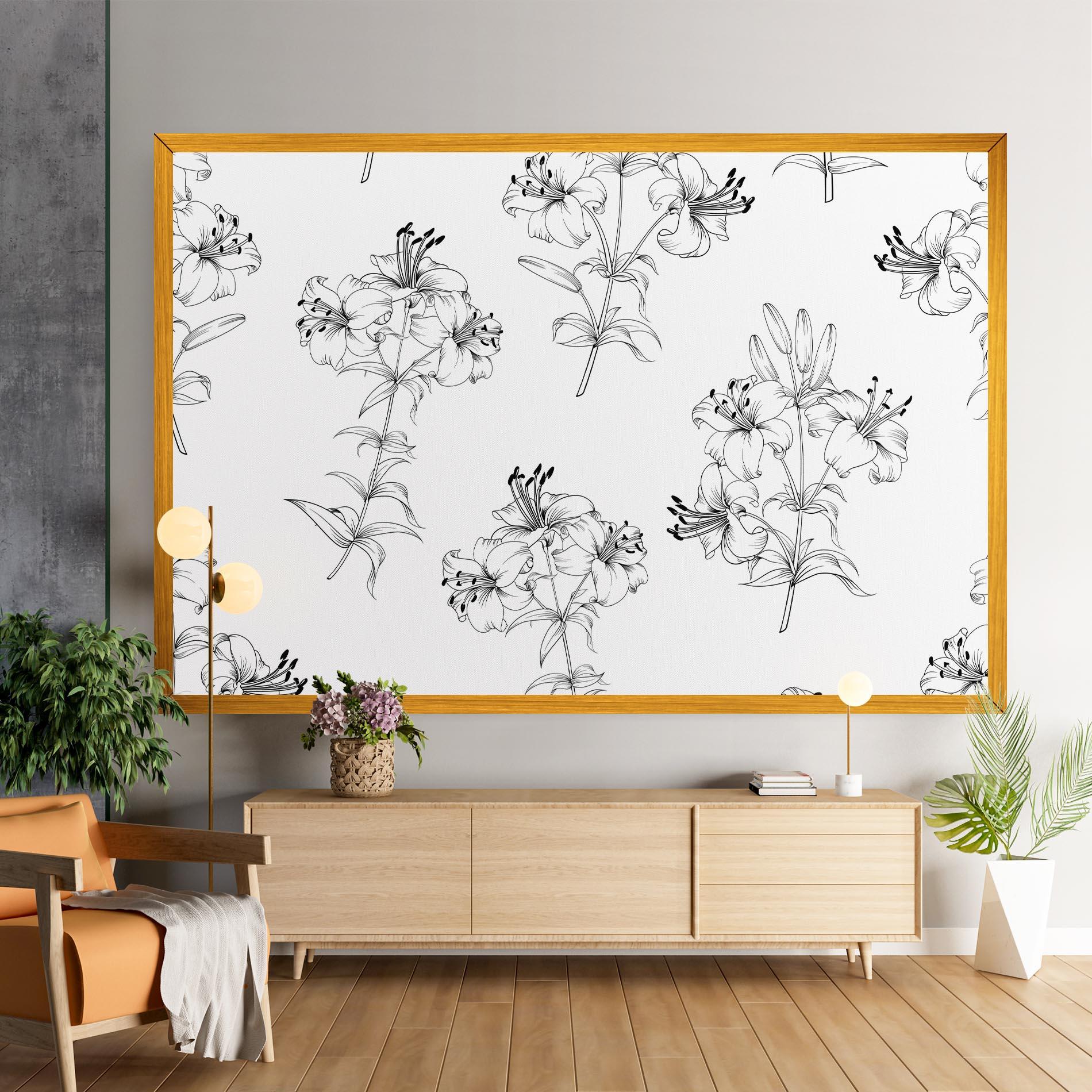 Leinwandbild Flower Pattern mockup 9