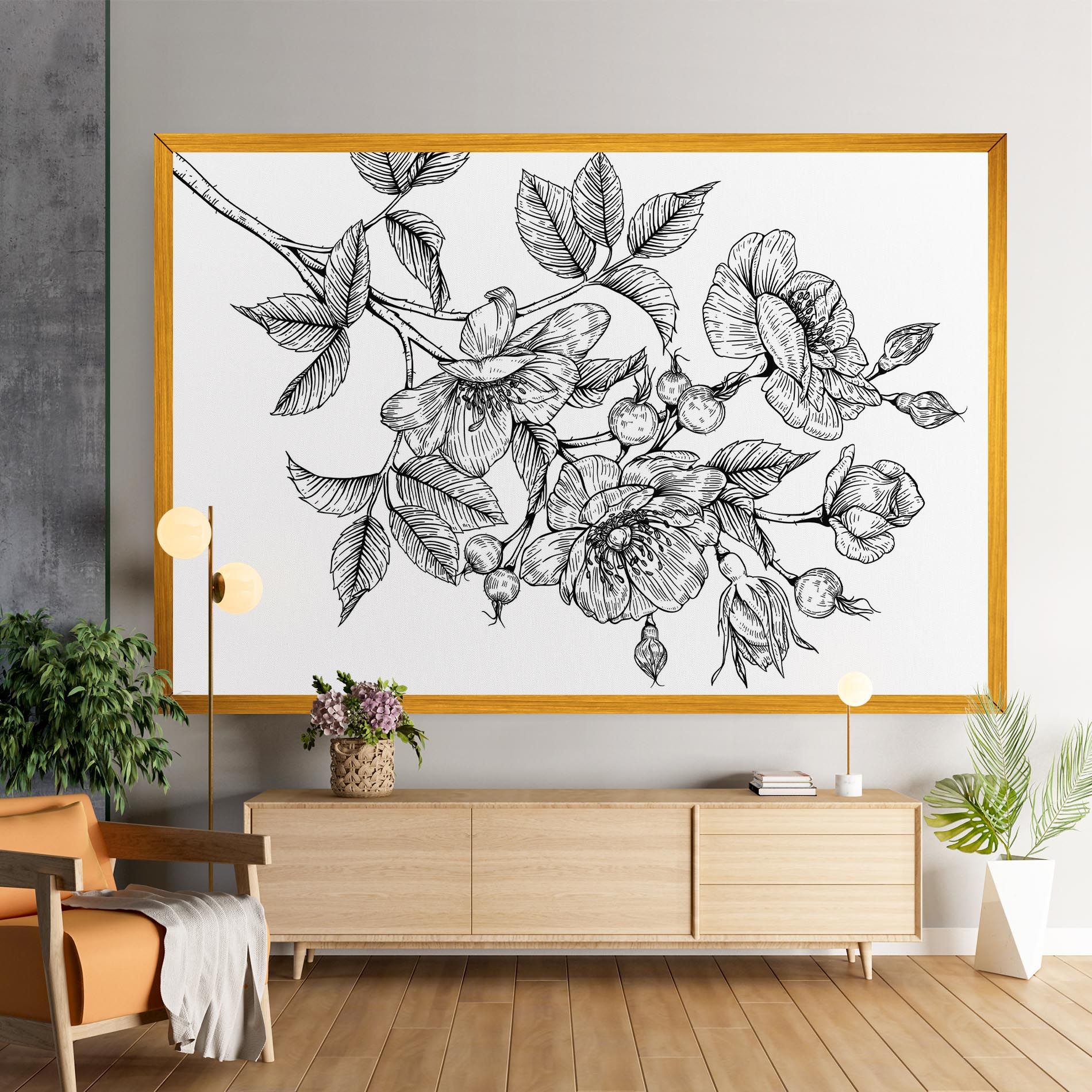 Rose Black Line mockup 9