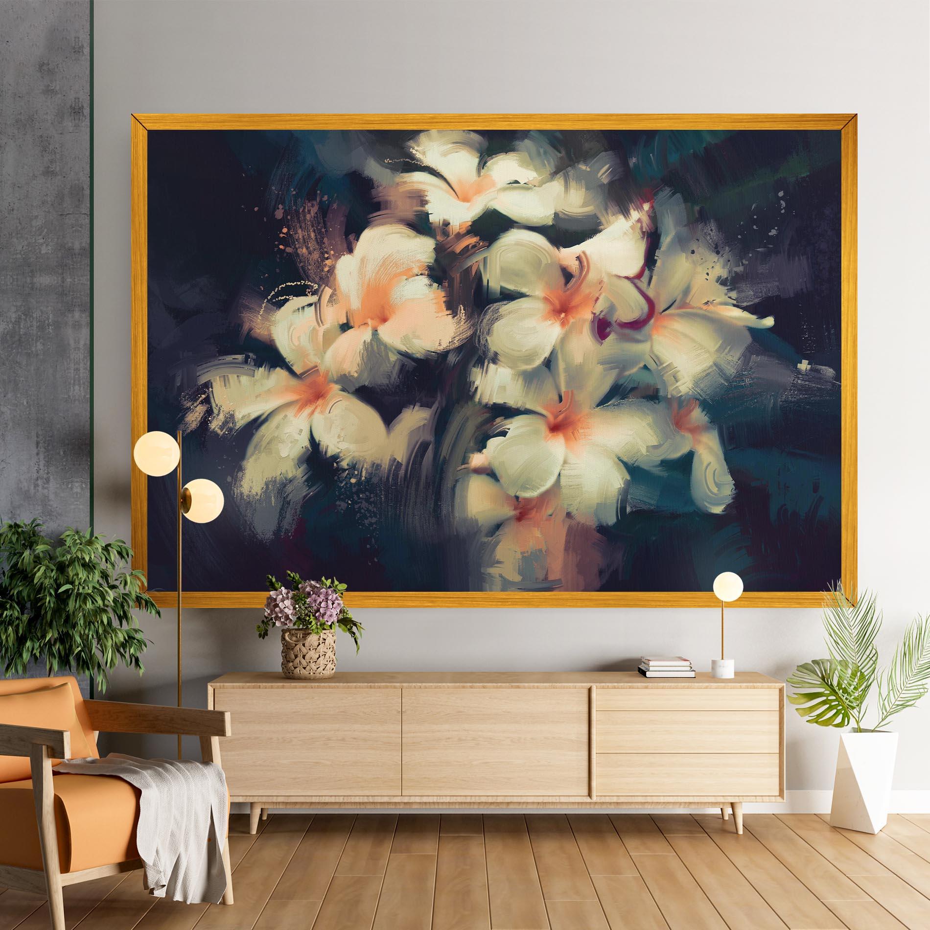 Leinwandbild White Lilys mockup 9