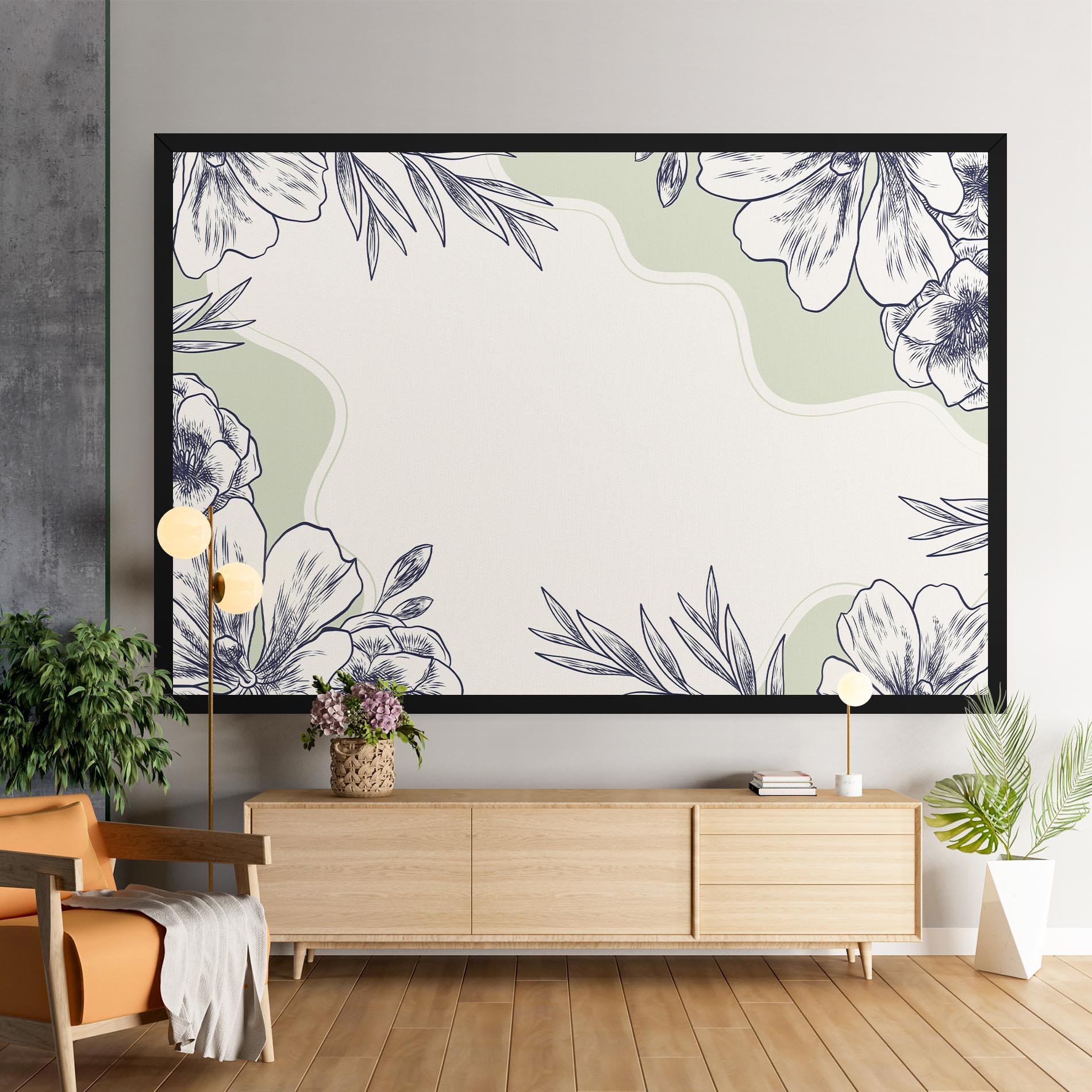 Leinwandbild Blue Line Green mockup 9