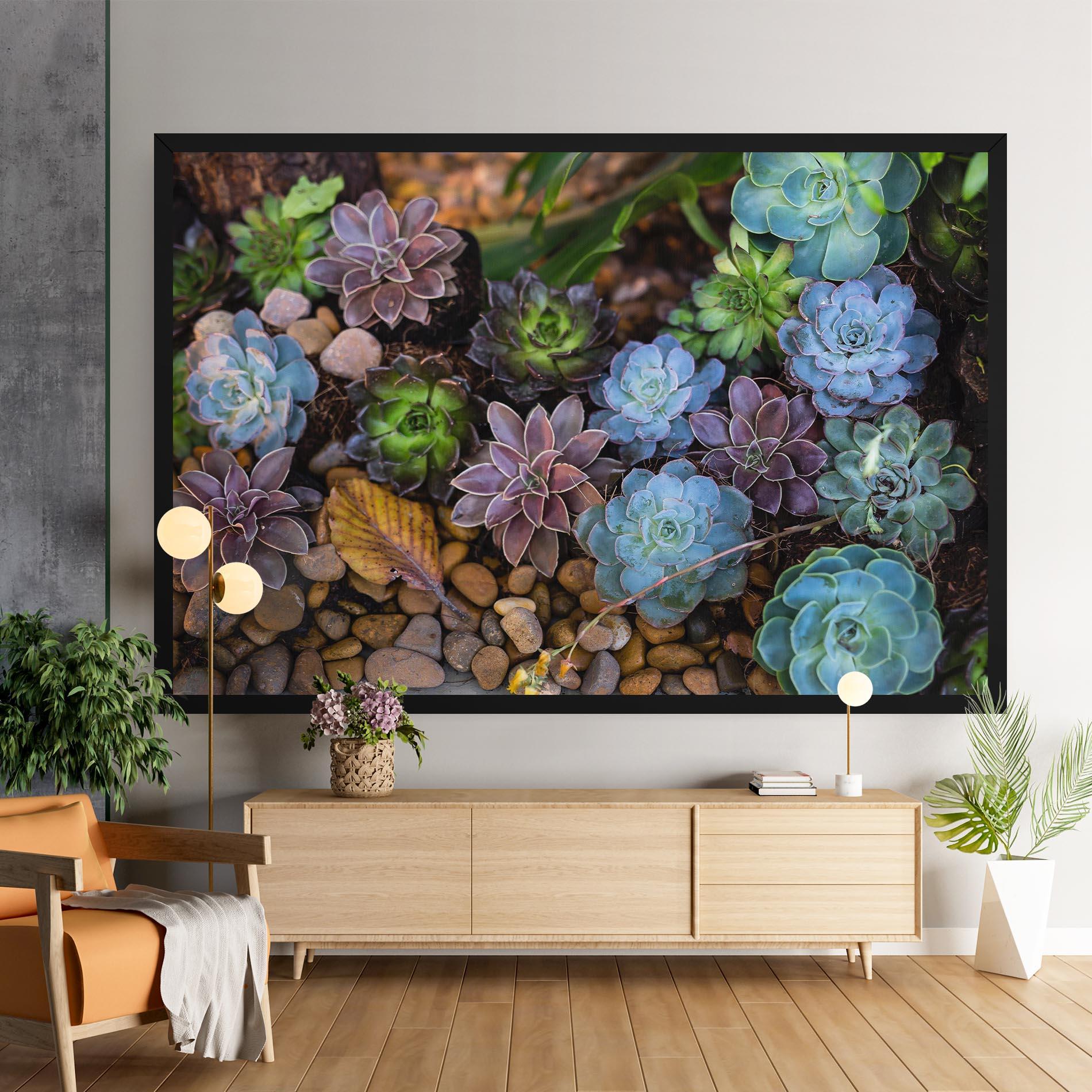 Leinwandbild Colorful Flowers mockup 9