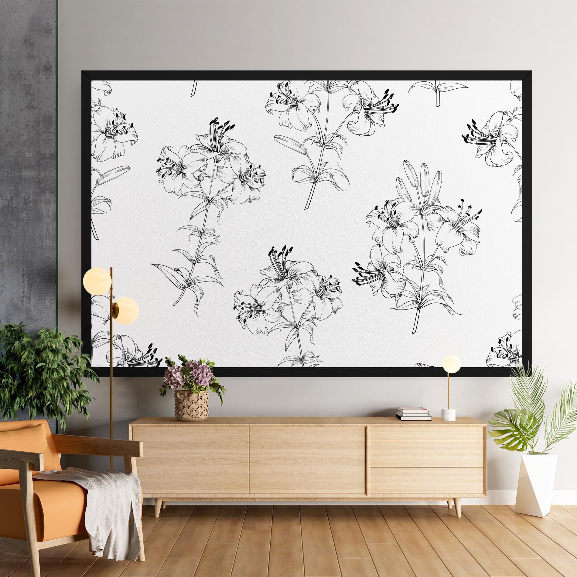 Leinwandbild Flower Pattern mockup 9
