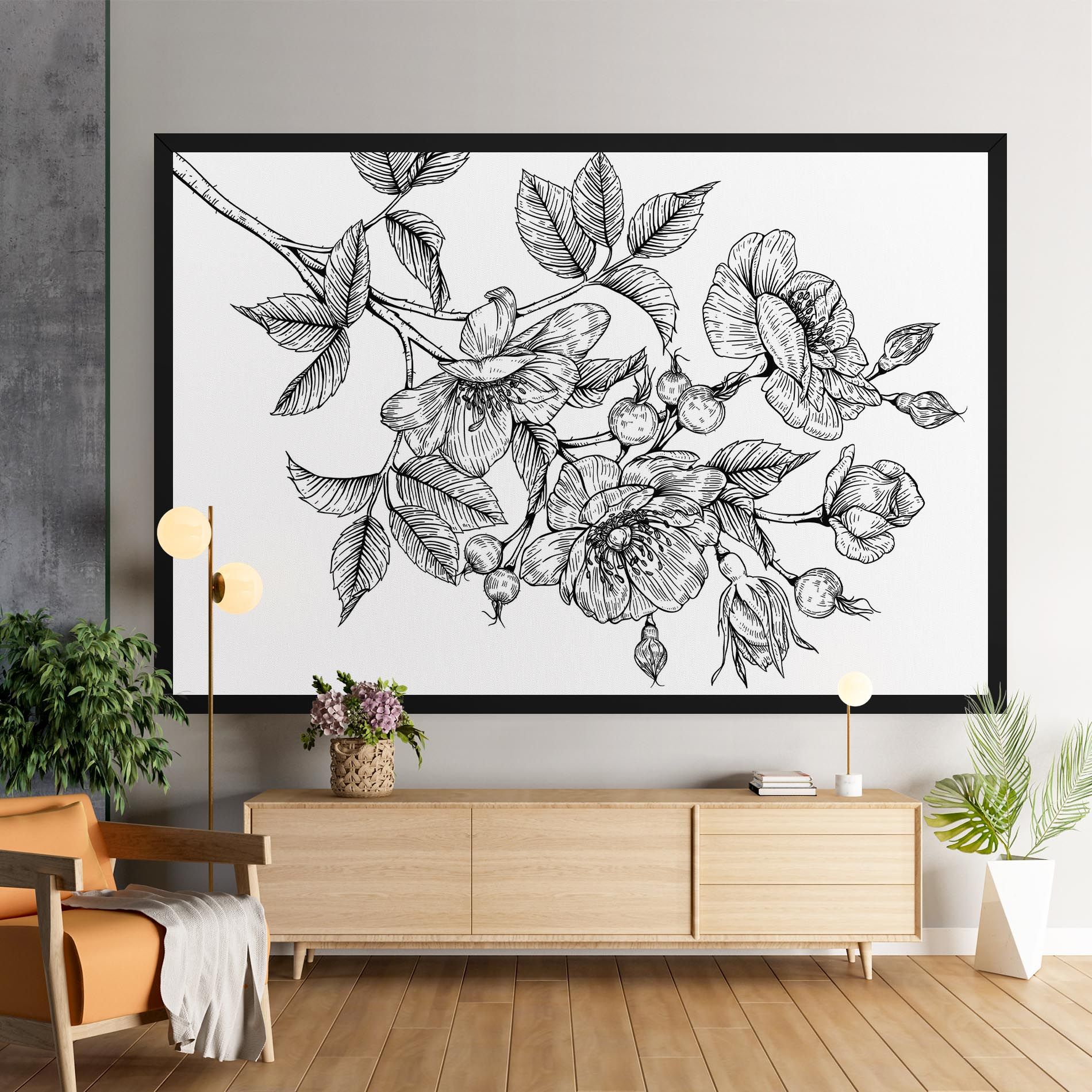 Rose Black Line mockup 9