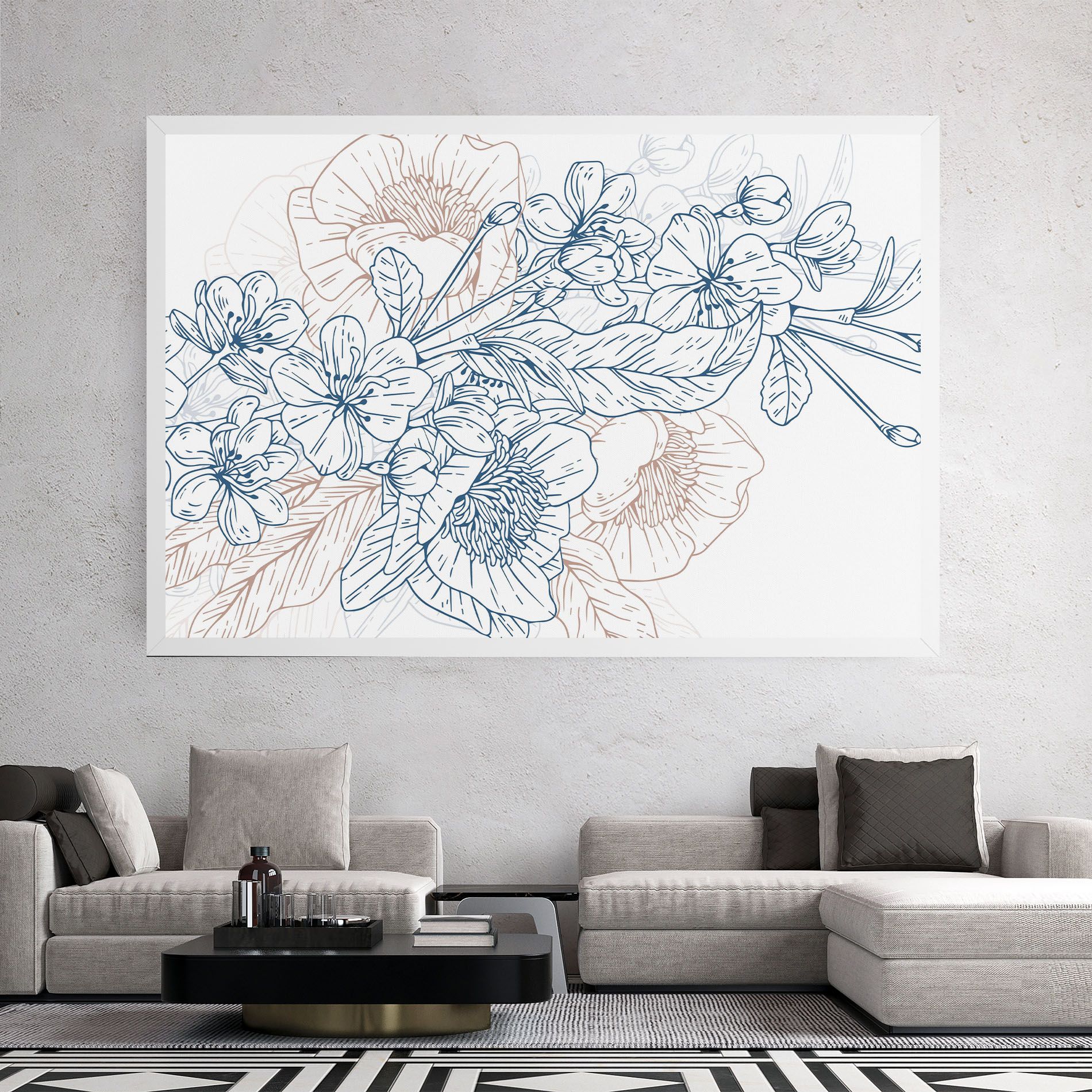 Blue Cream Line mockup 2