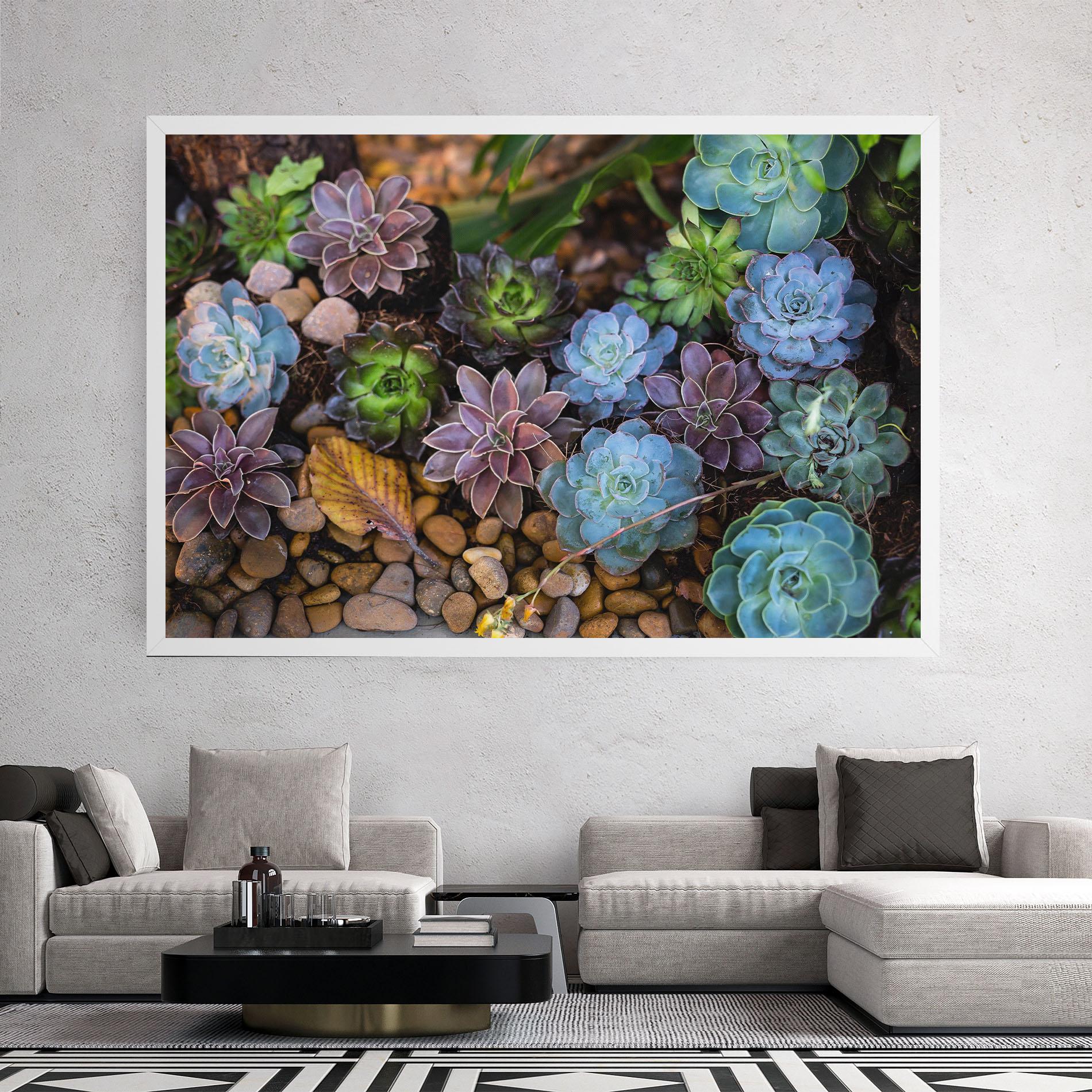 Leinwandbild Colorful Flowers mockup 2