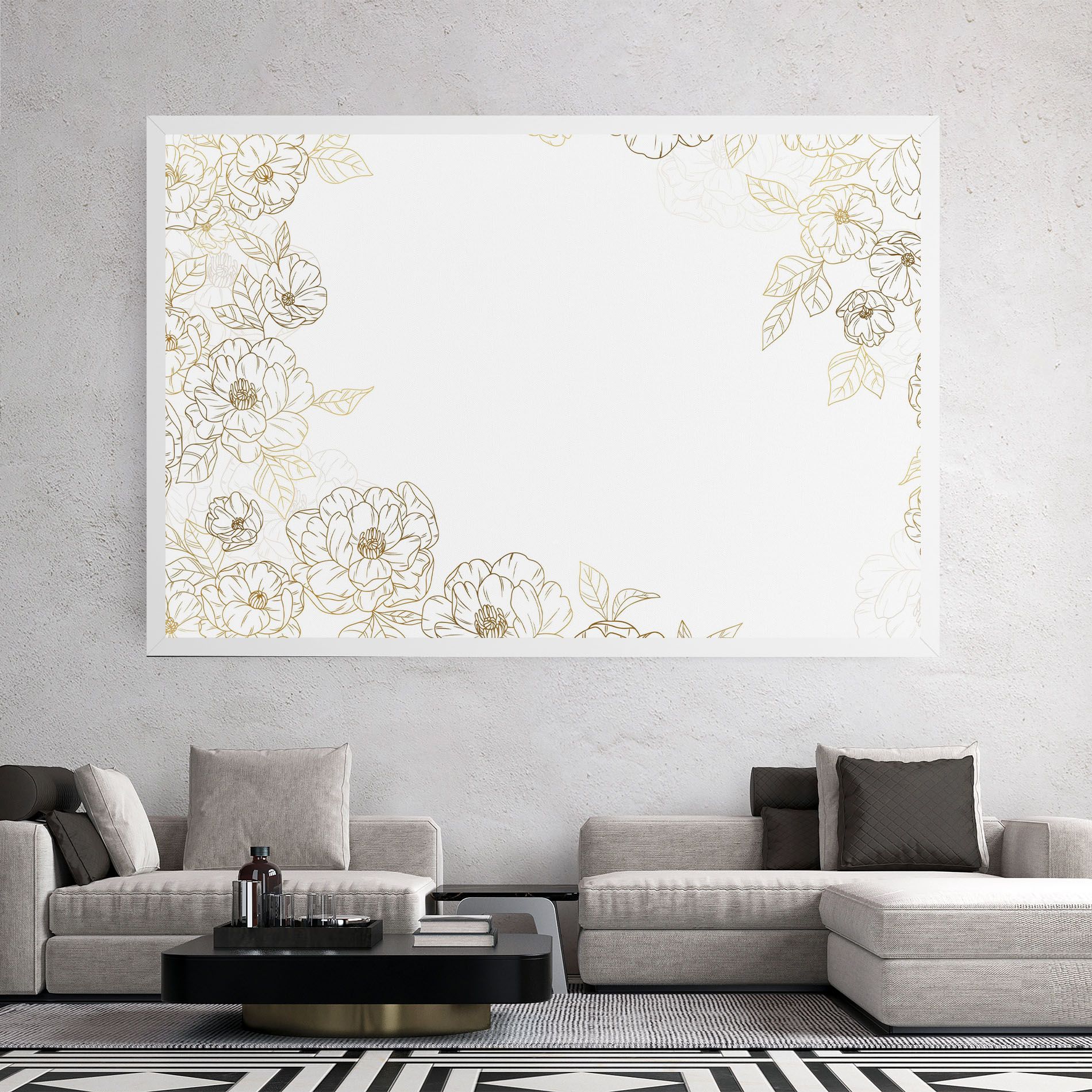 Flower Gold Line mockup 2