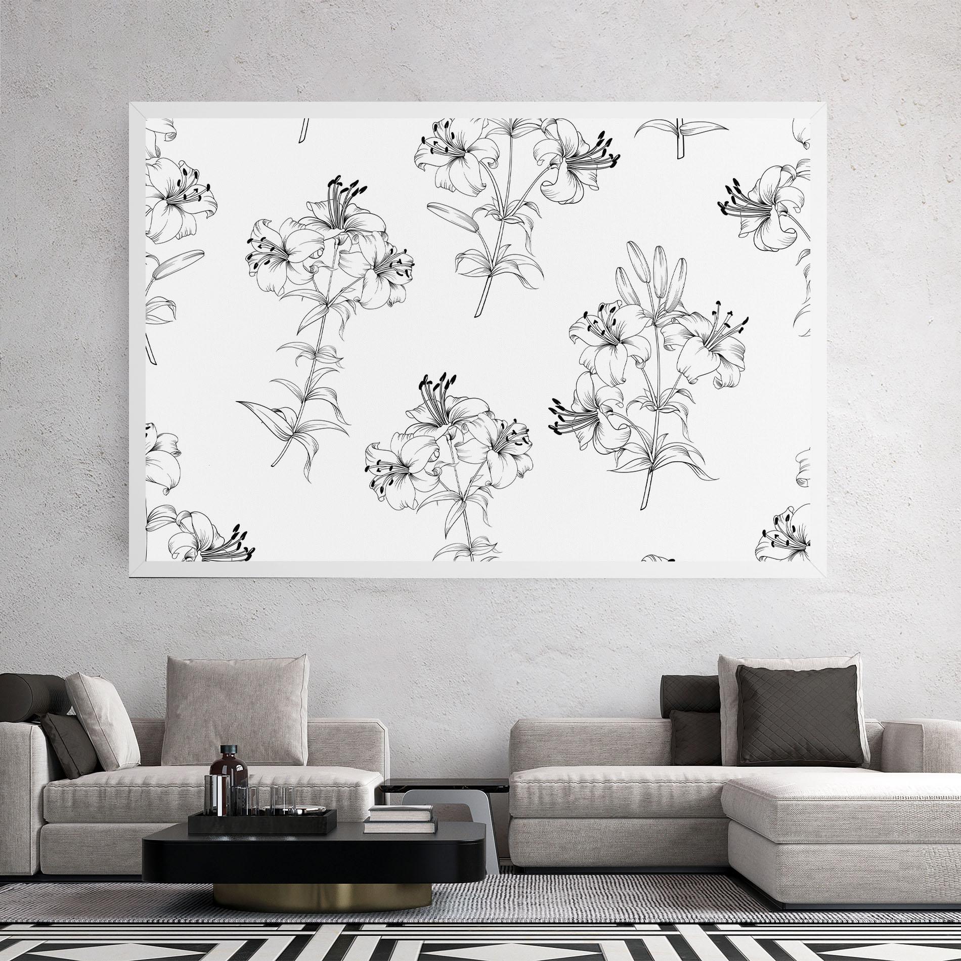 Leinwandbild Flower Pattern mockup 2