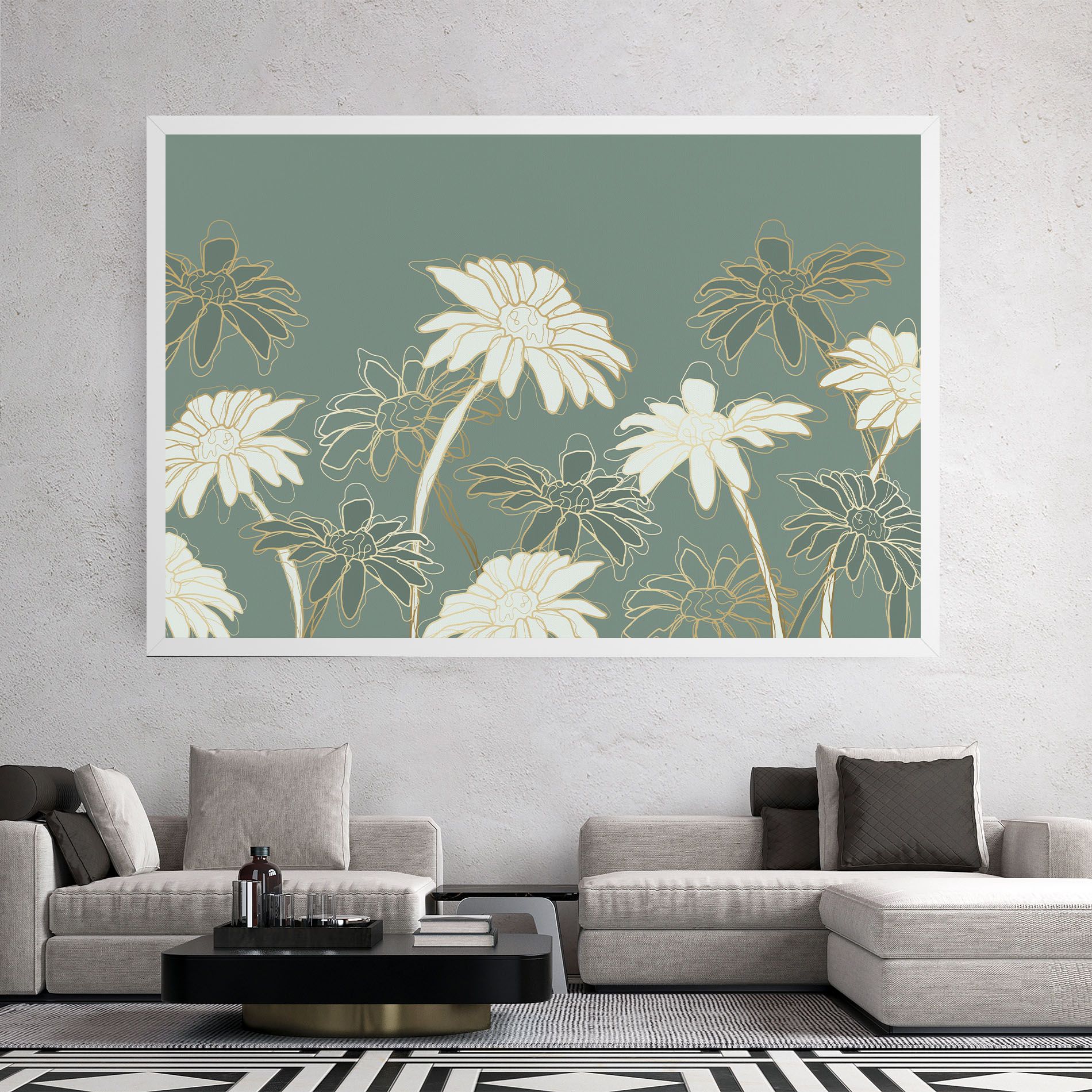 Gold Green Line mockup 2