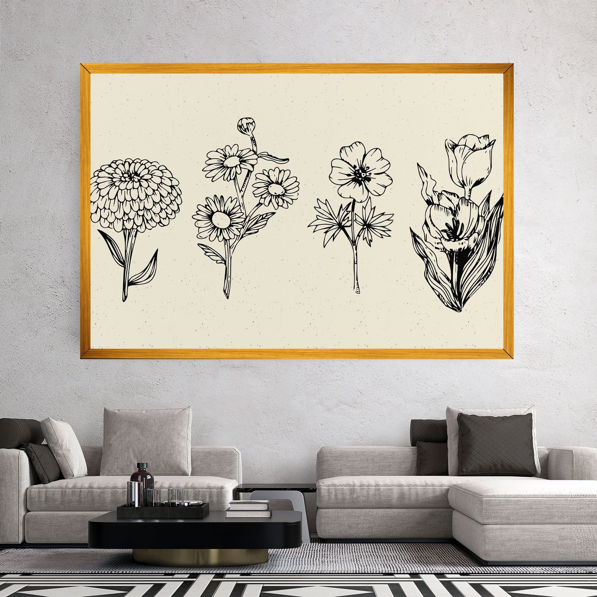 Black Line Cream mockup 2