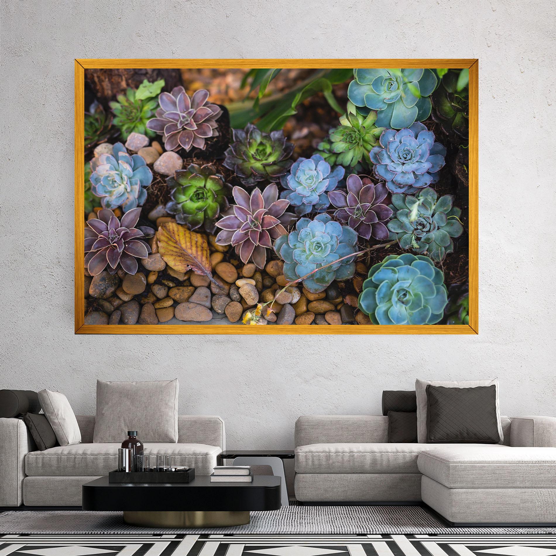 Leinwandbild Colorful Flowers mockup 2