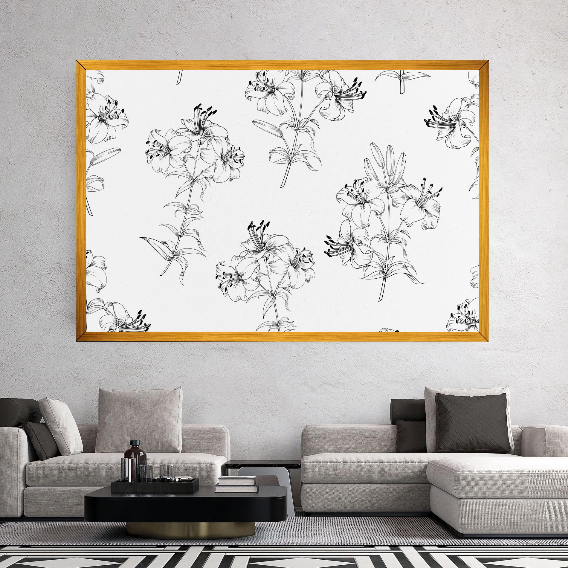 Leinwandbild Flower Pattern mockup 2