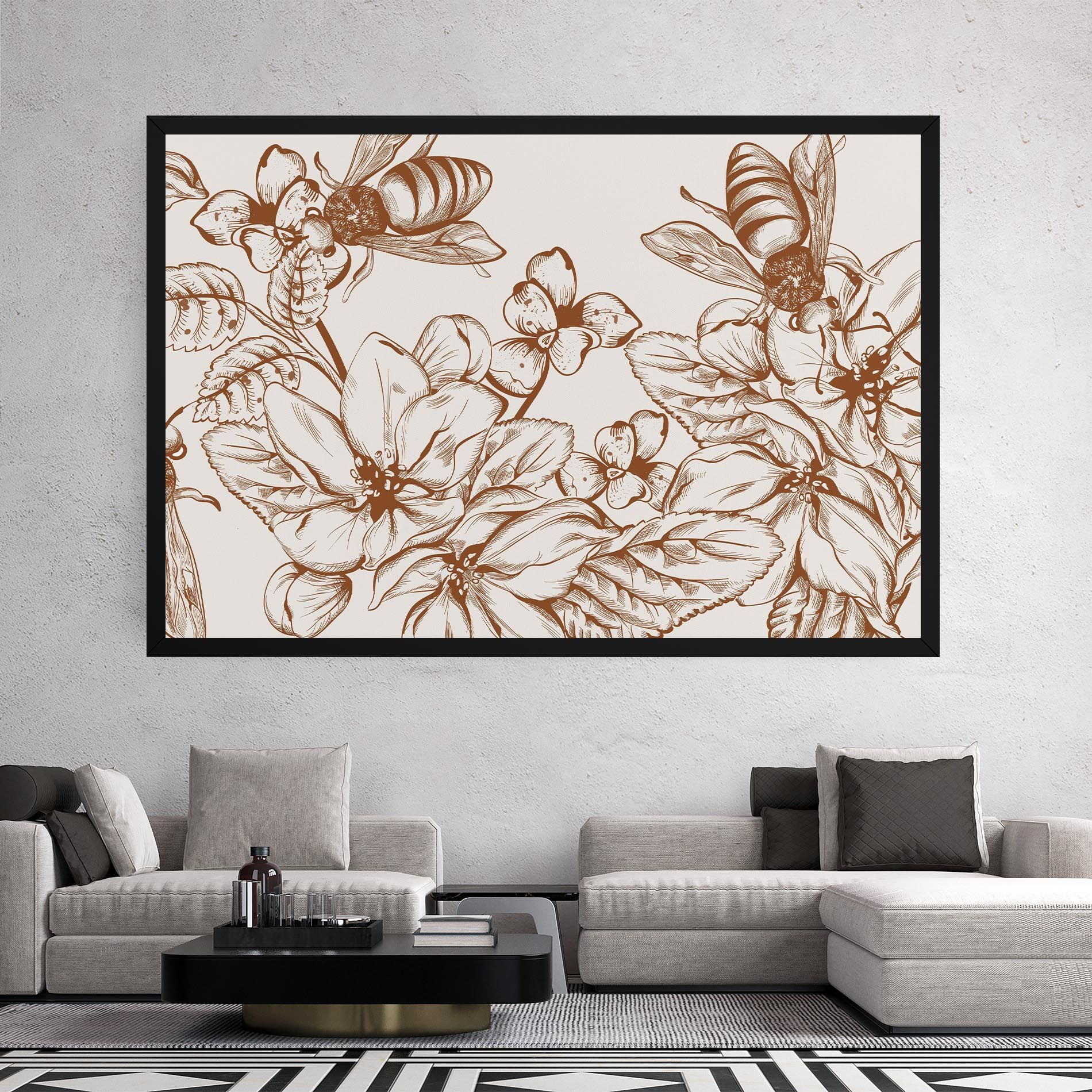 Bee Flower Line mockup 2