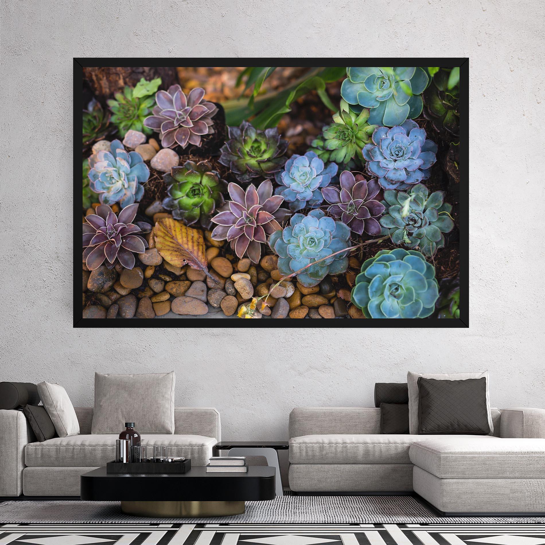 Leinwandbild Colorful Flowers mockup 2
