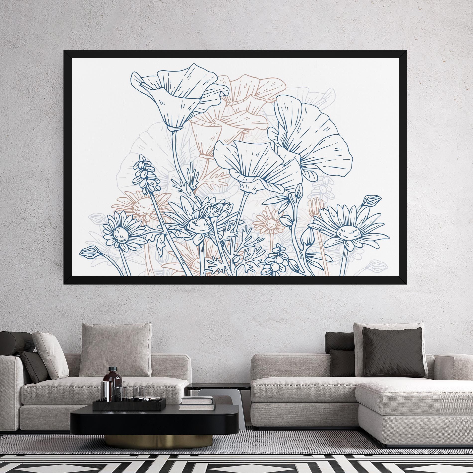 Cream Blue Line mockup 2