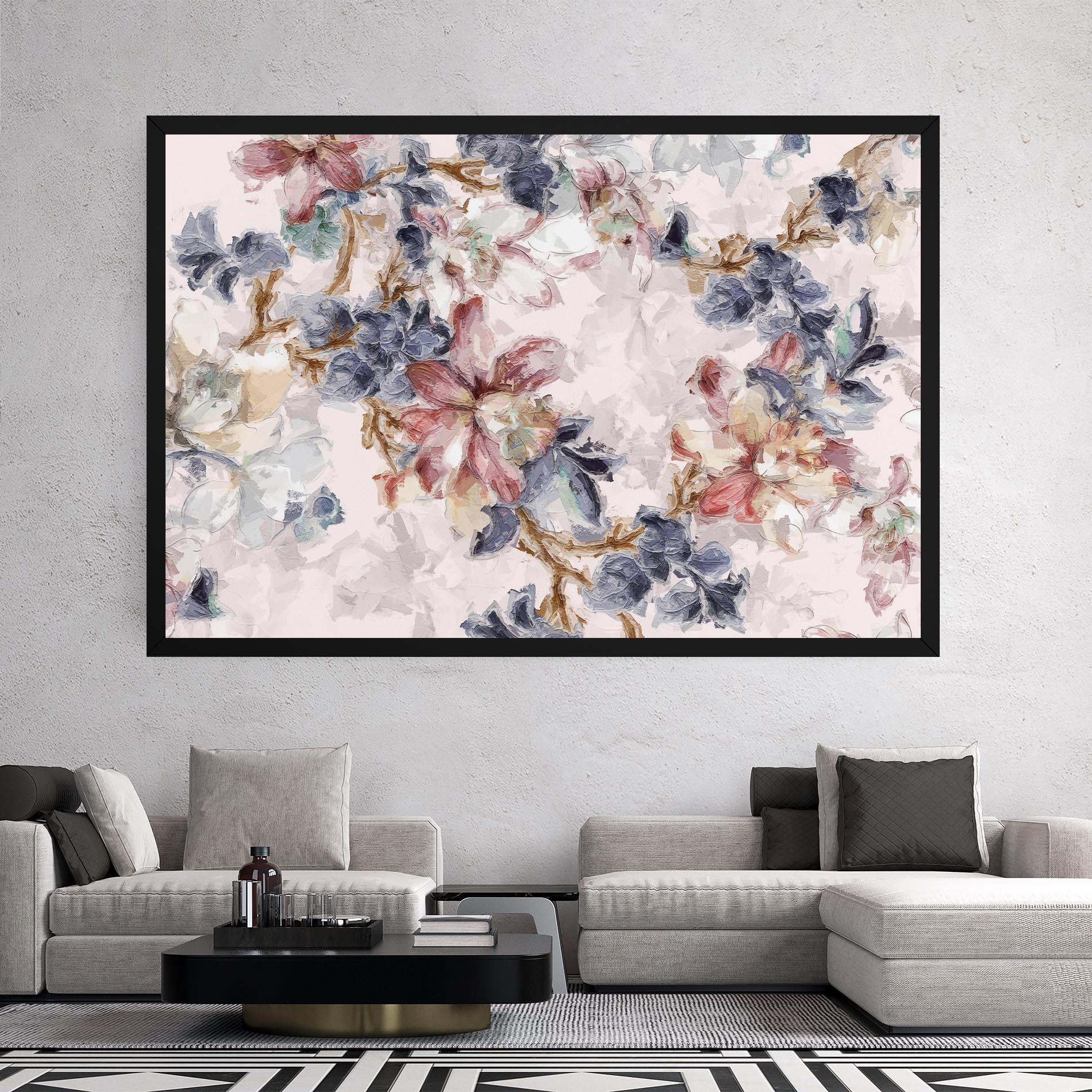 Leinwandbild Painted Flowers mockup 2