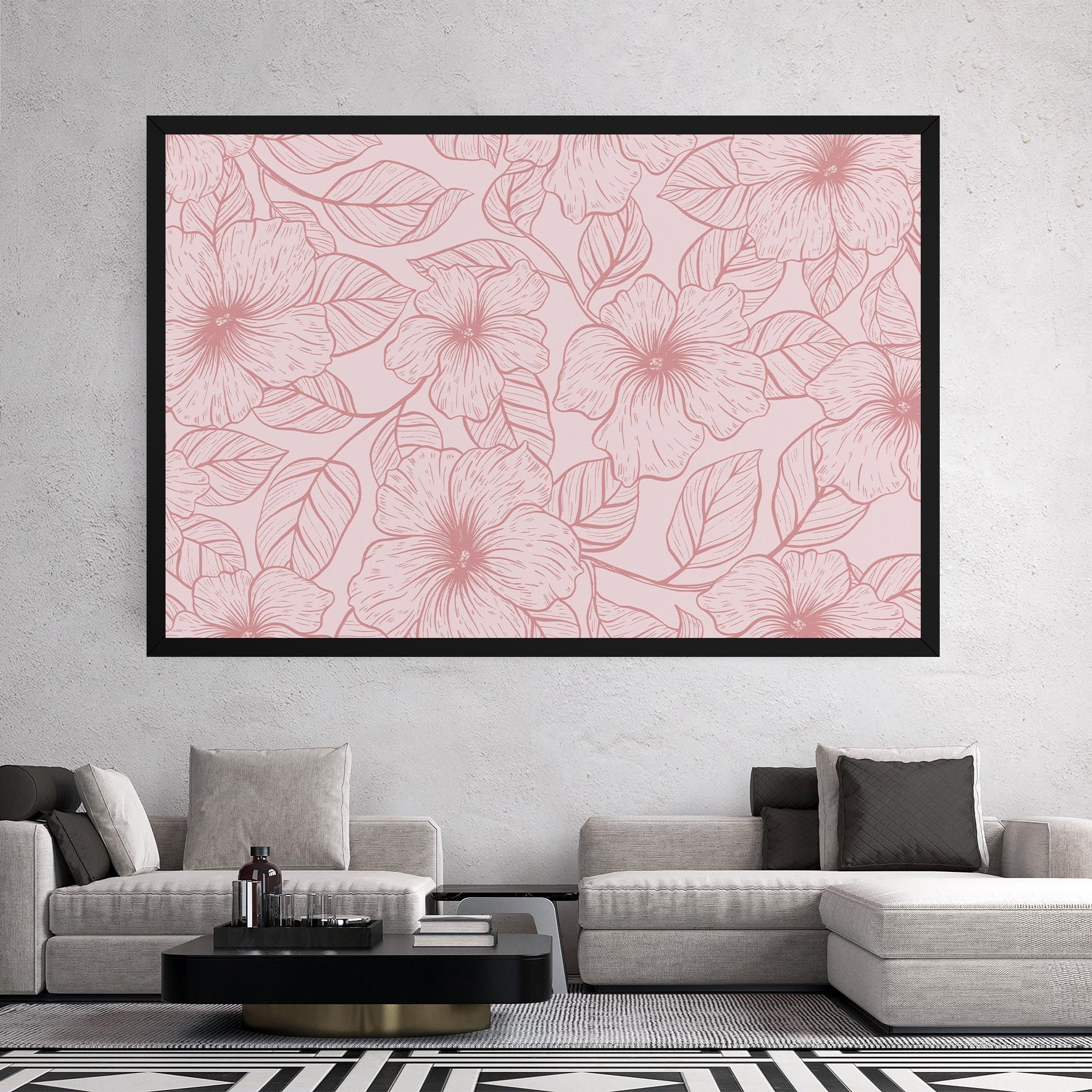 Pink Line Flower mockup 2