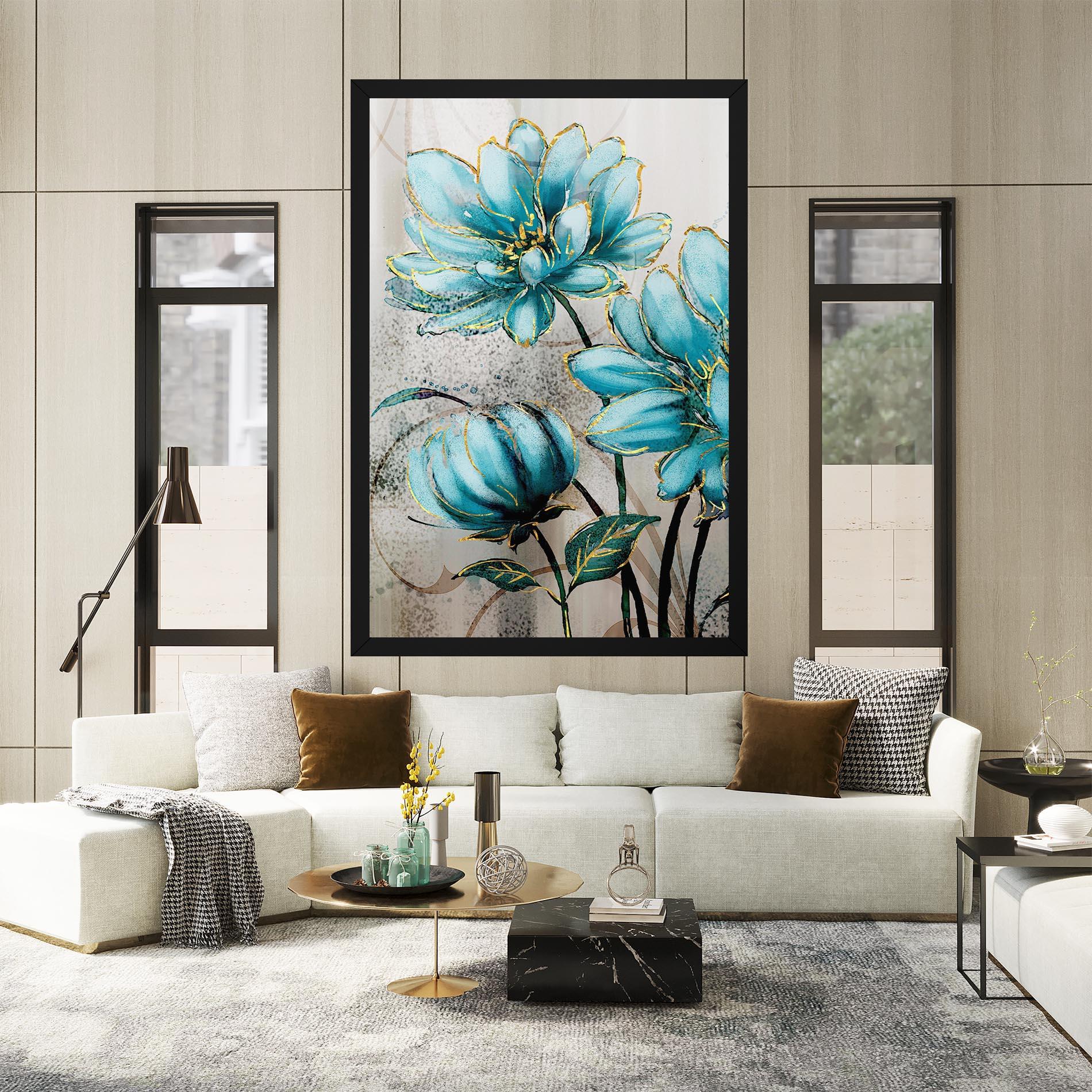 Leinwandbild Bujori Albastri mockup 2