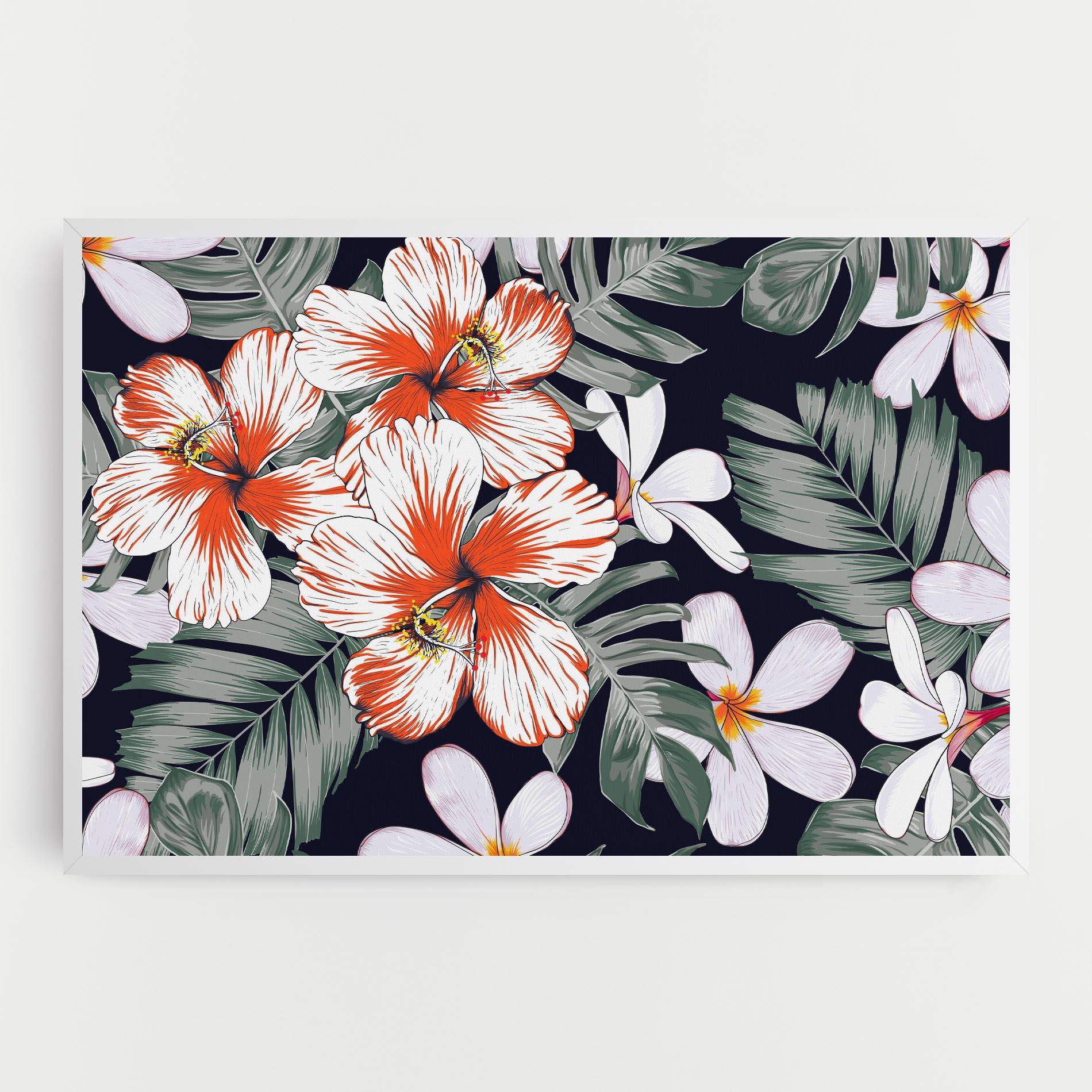 Leinwandbild Orange White Exotic mockup 0