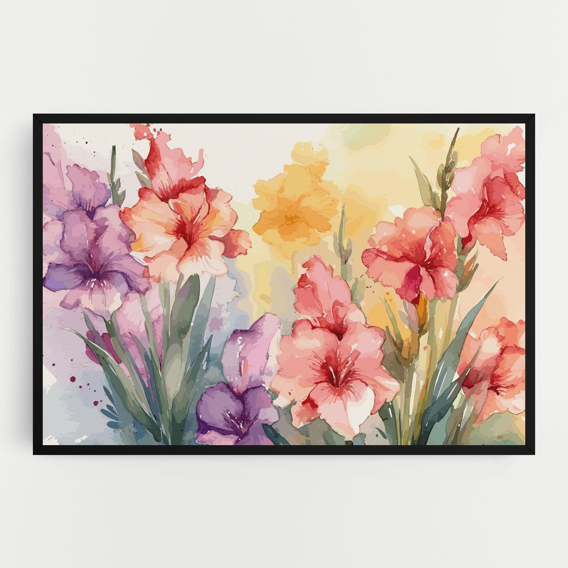 Leinwandbild Exotic Watercolor mockup 0