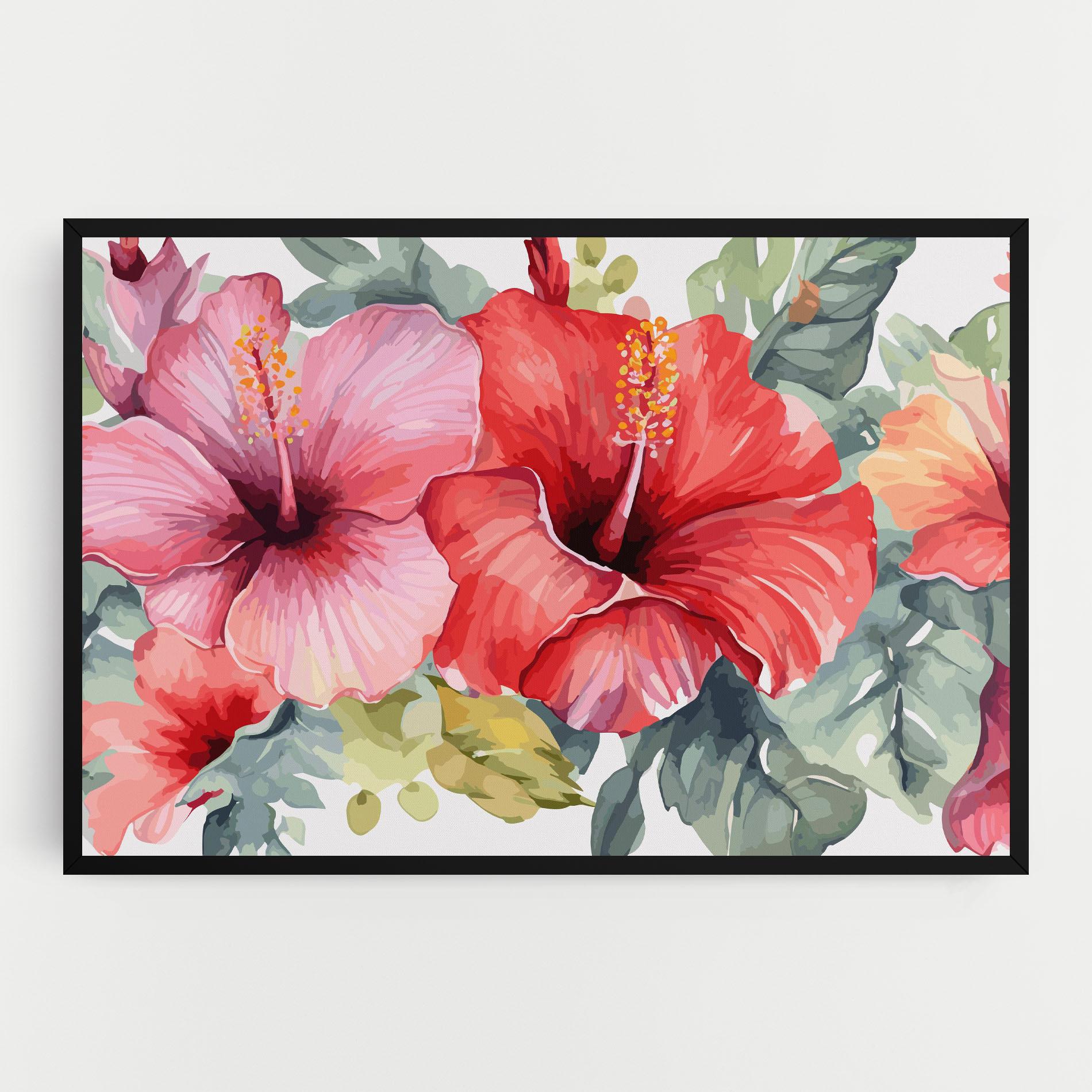 Leinwandbild Pink Red Exotic mockup 0