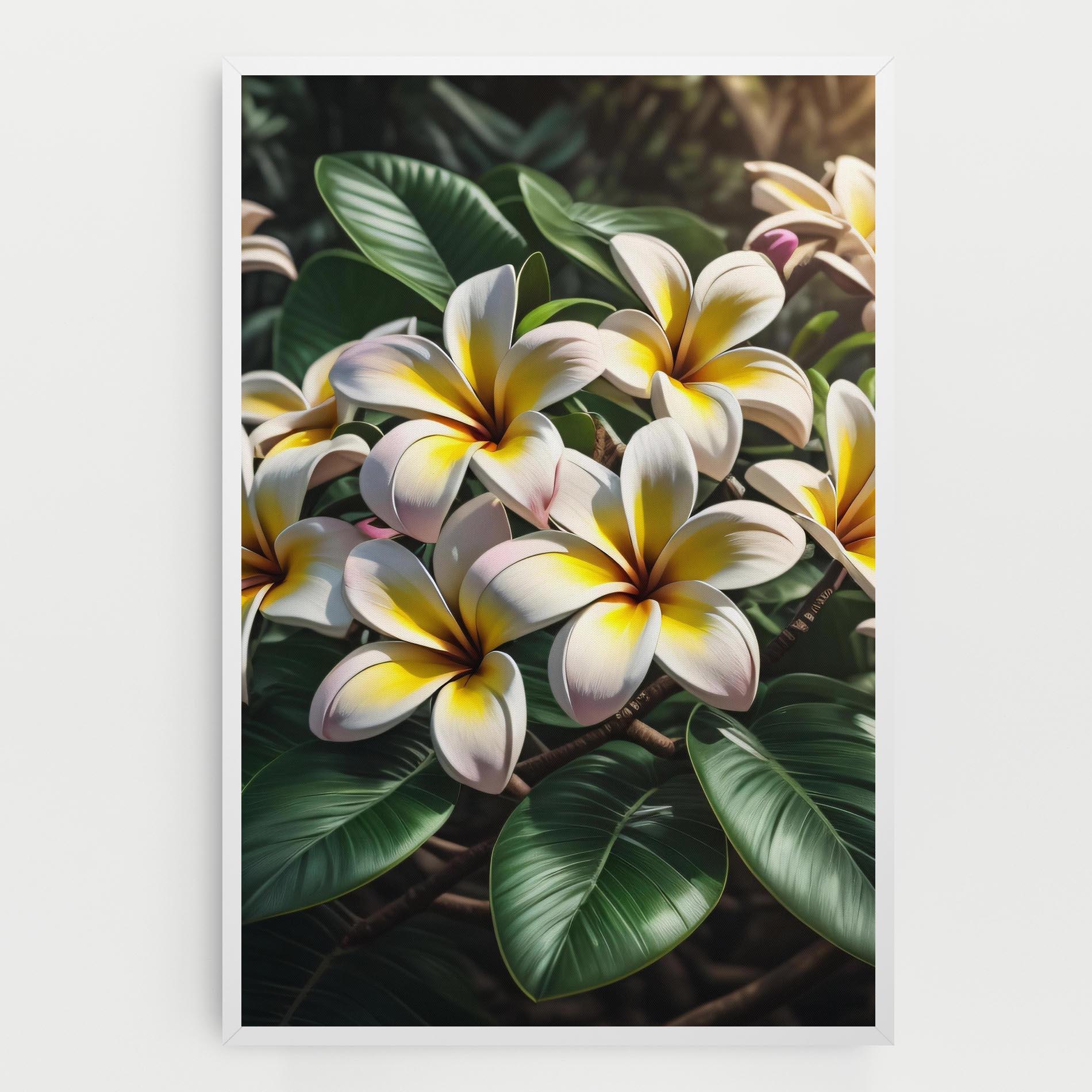 Leinwandbild Exotic White Yellow mockup 0