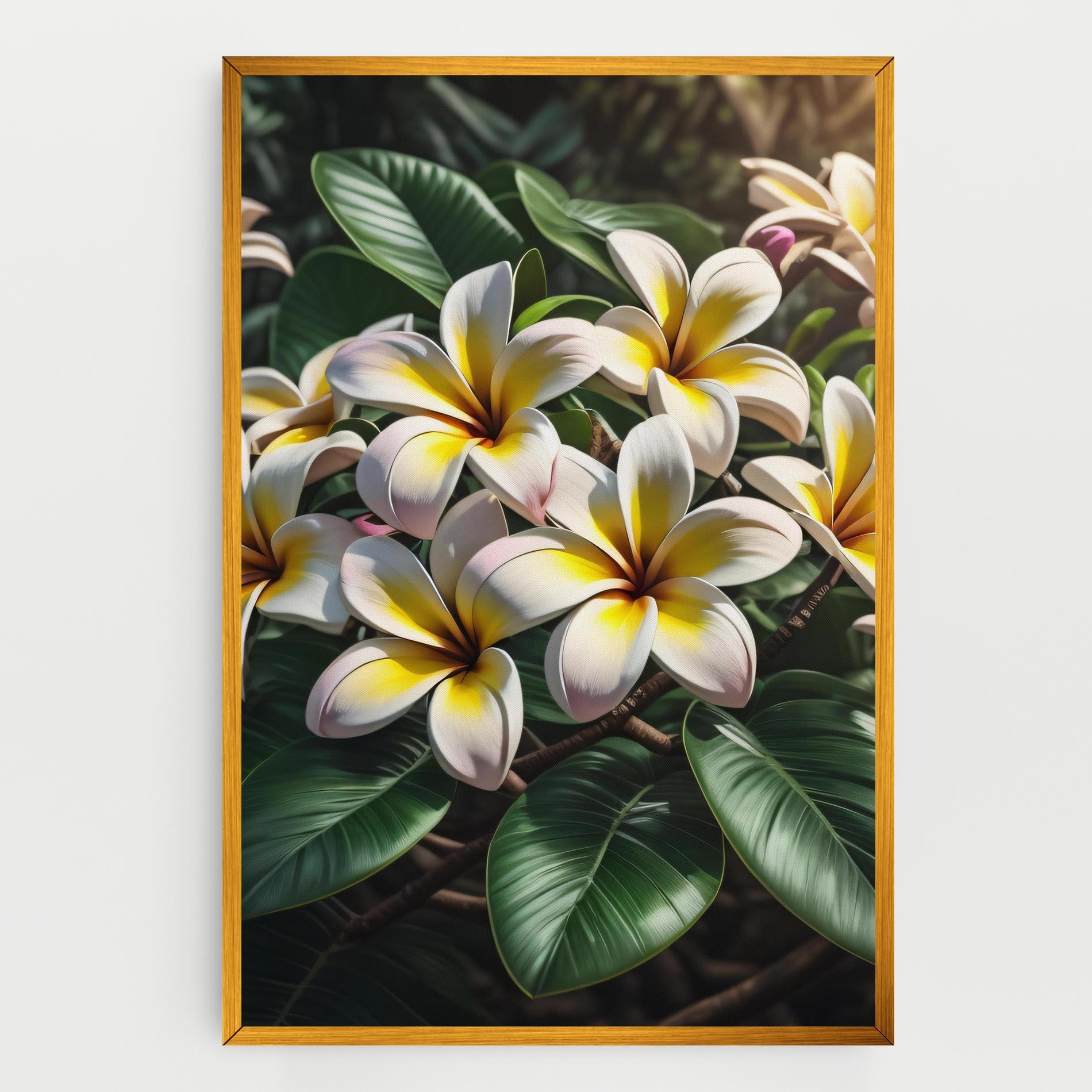Leinwandbild Exotic White Yellow mockup 0