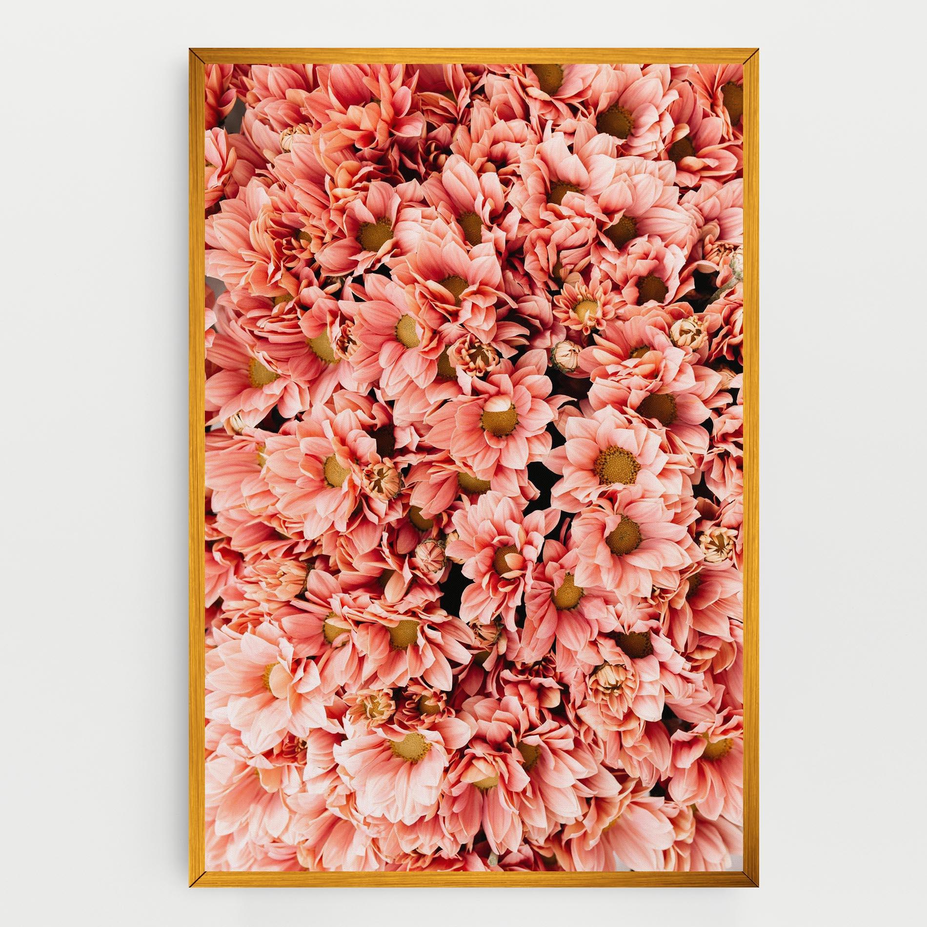 Leinwandbild Pink Flowers Bouquet mockup 0