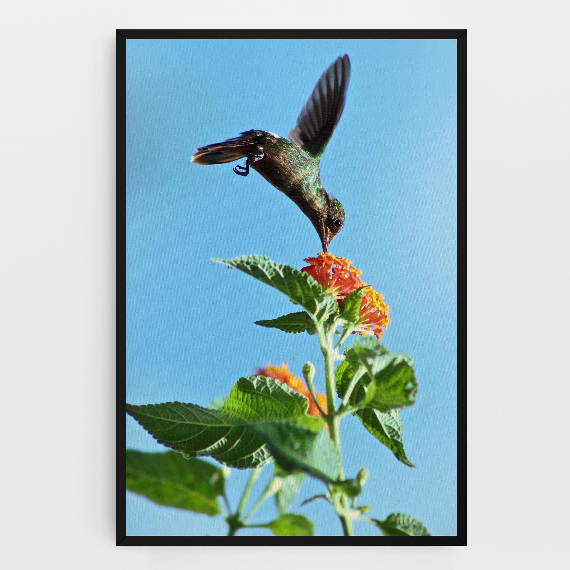 Leinwandbild Bird Exotic Flower mockup 0