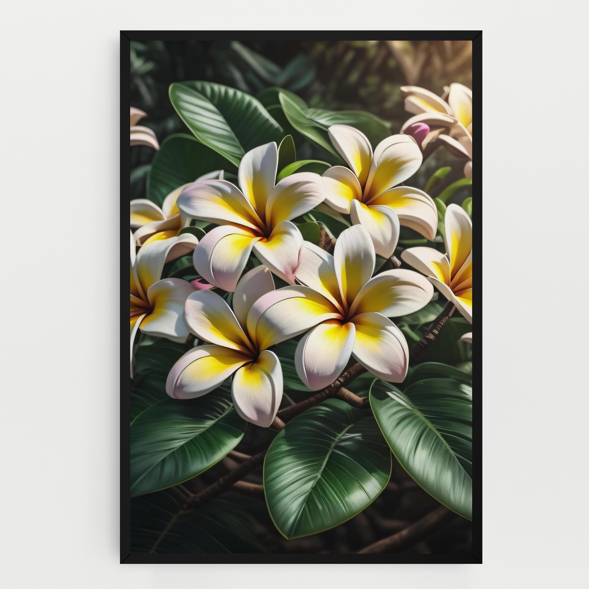 Leinwandbild Exotic White Yellow mockup 0